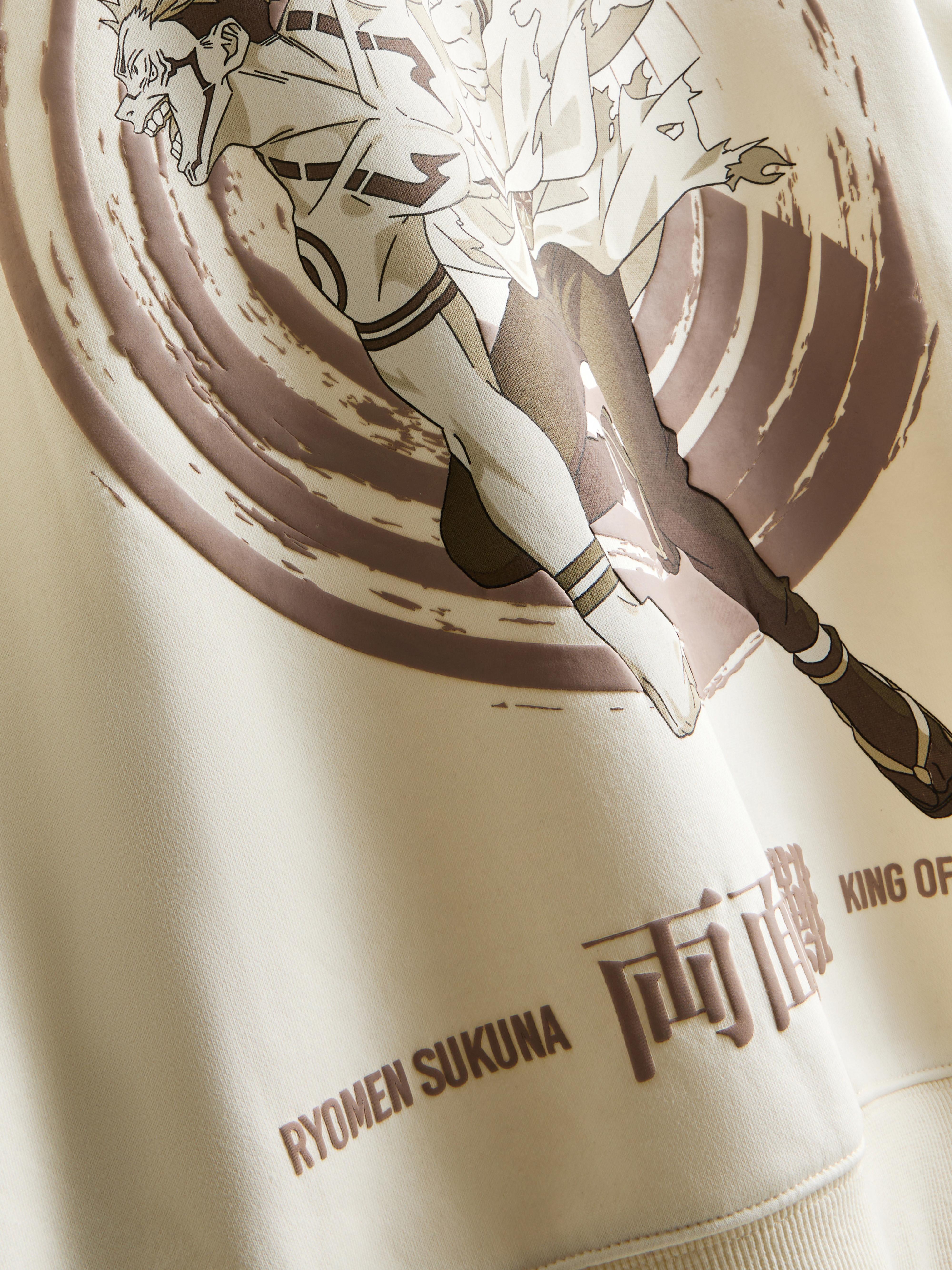 Men's Ivory Jujutsu Kaisen Graphic Hoodie