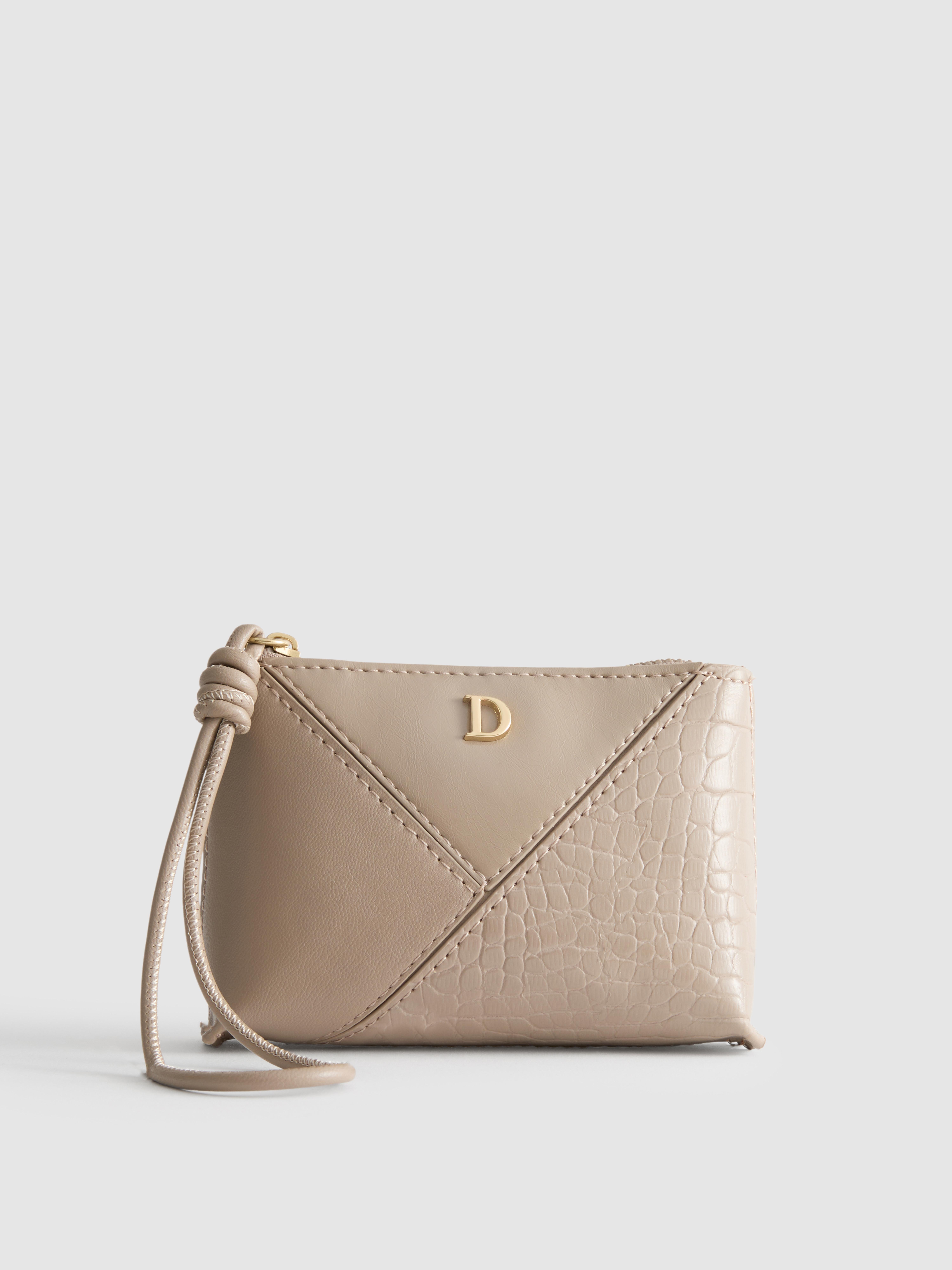 Womens Taupe Faux Leather Initial Coin Purse | Primark