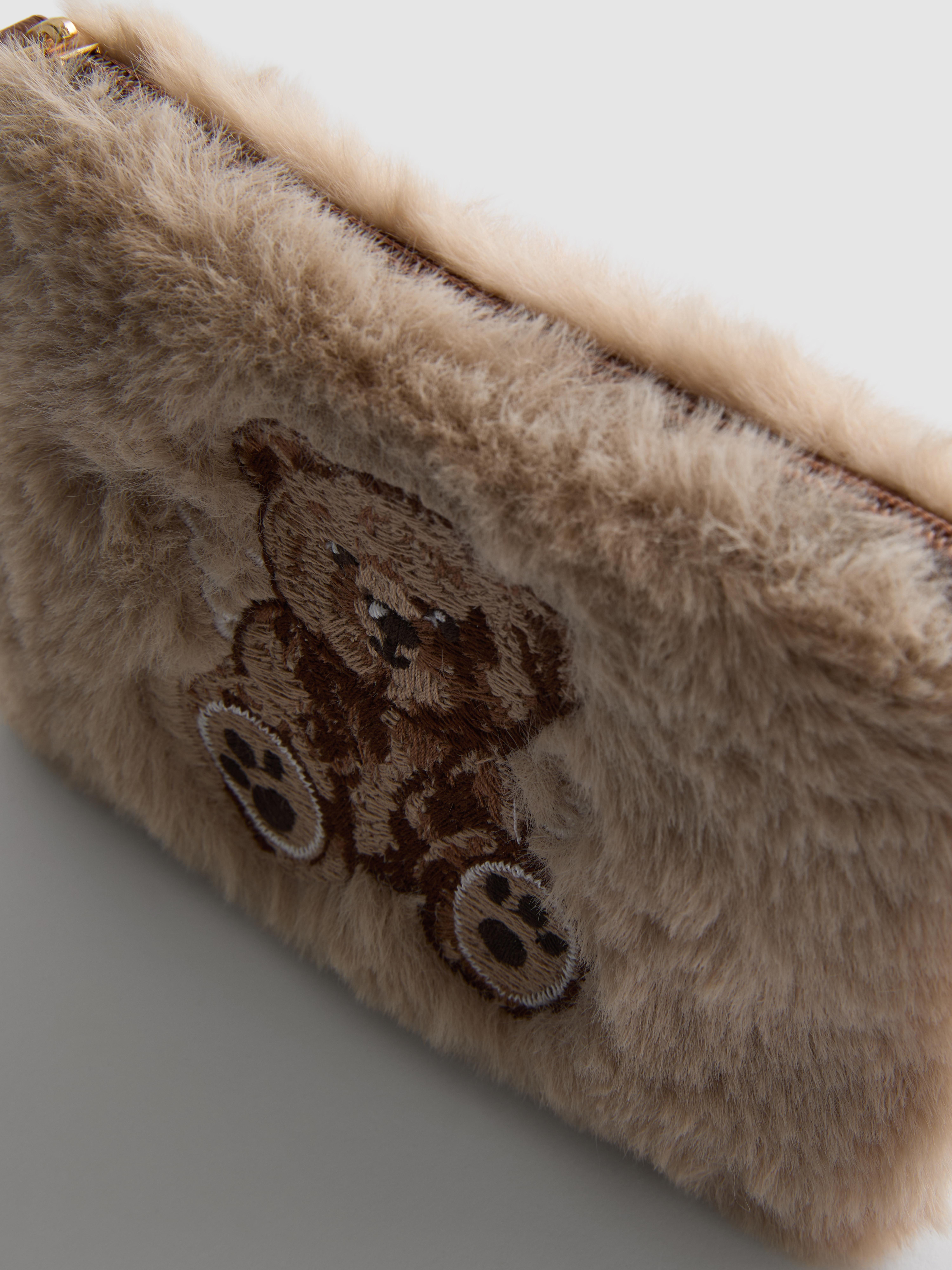 Porte-monnaie en fausse fourrure