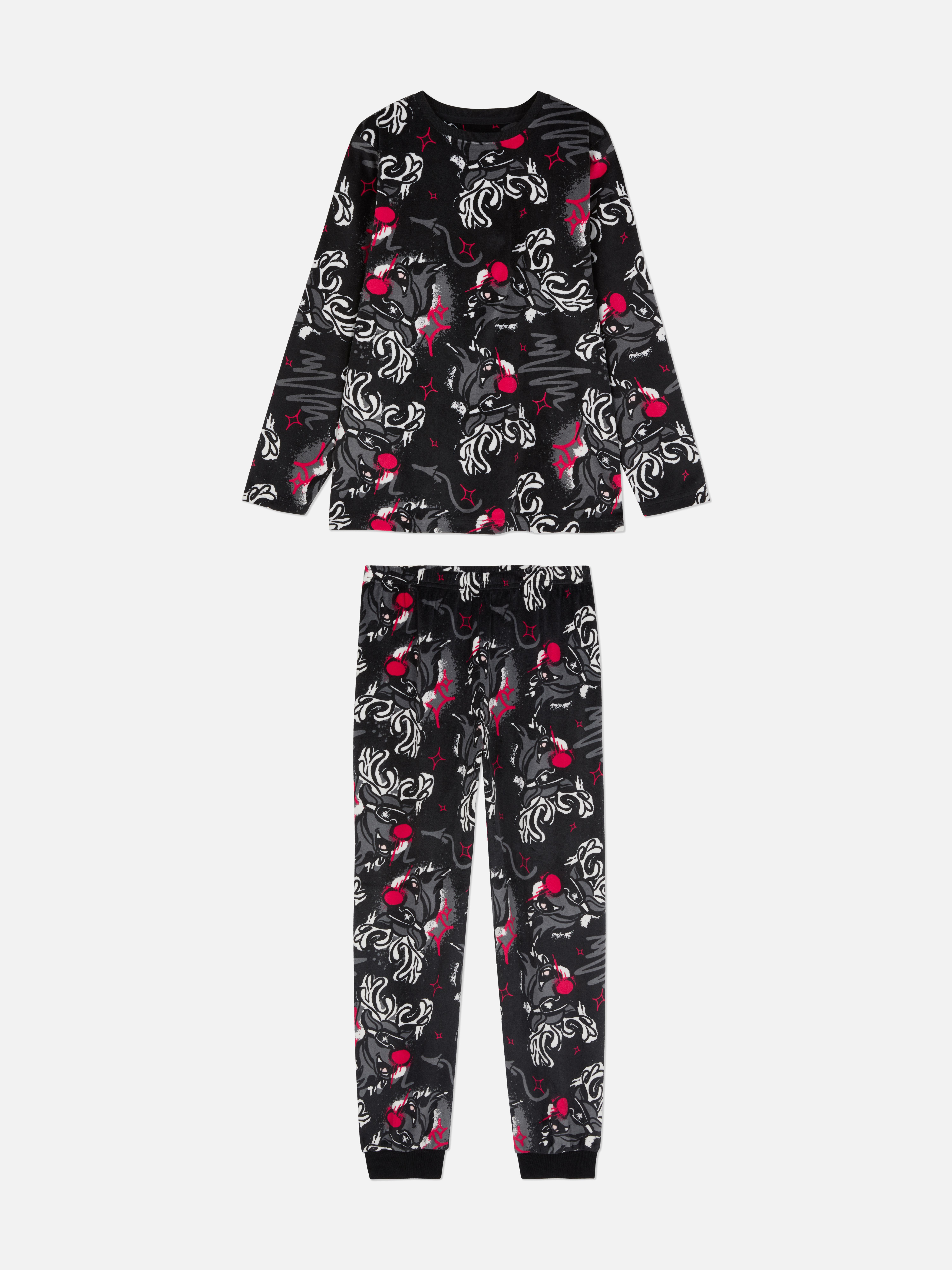 7-15yrs | Reindeer Graphic Cosy Pyjamas