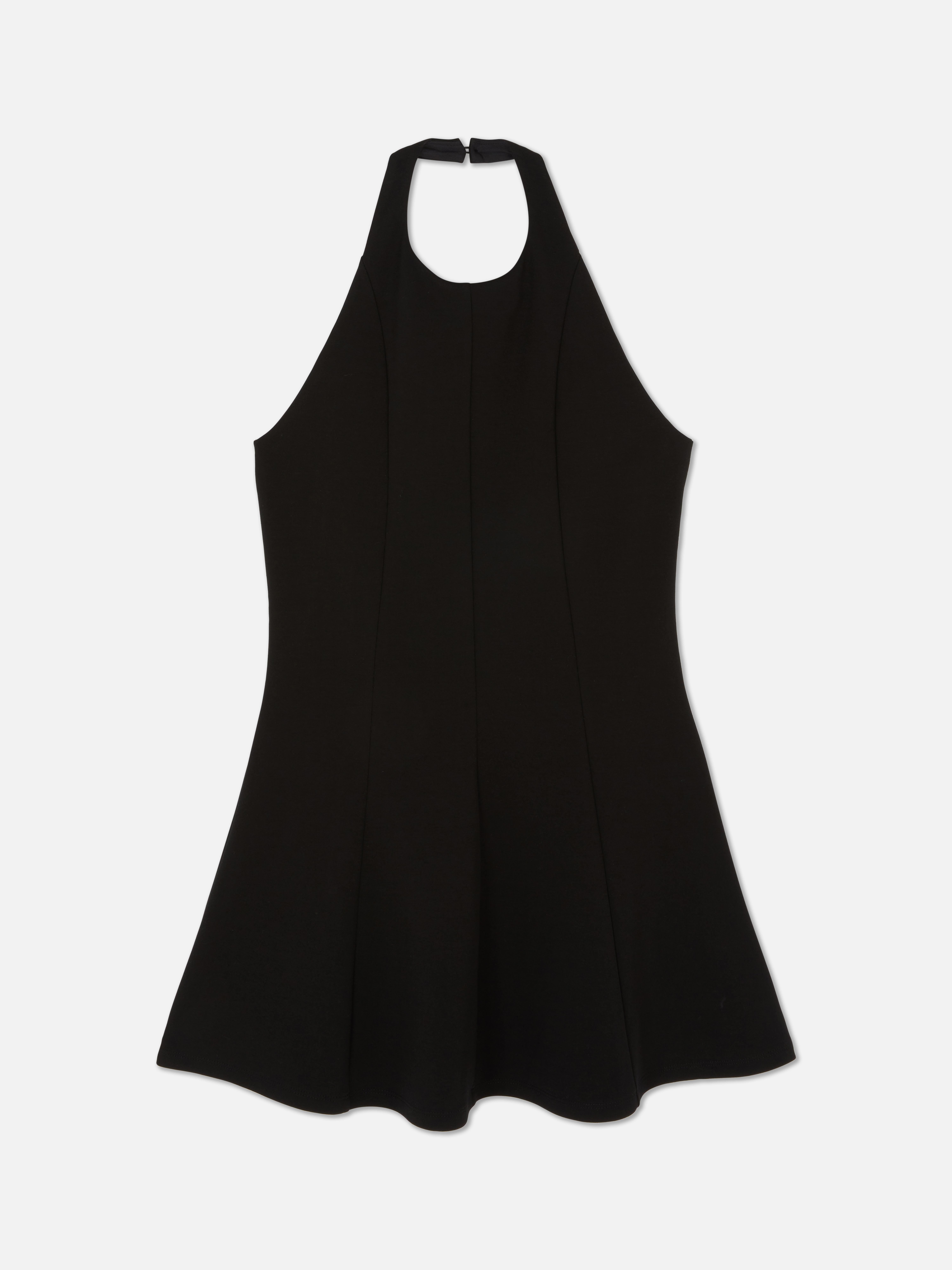 Flared Halter Neck Mini Dress