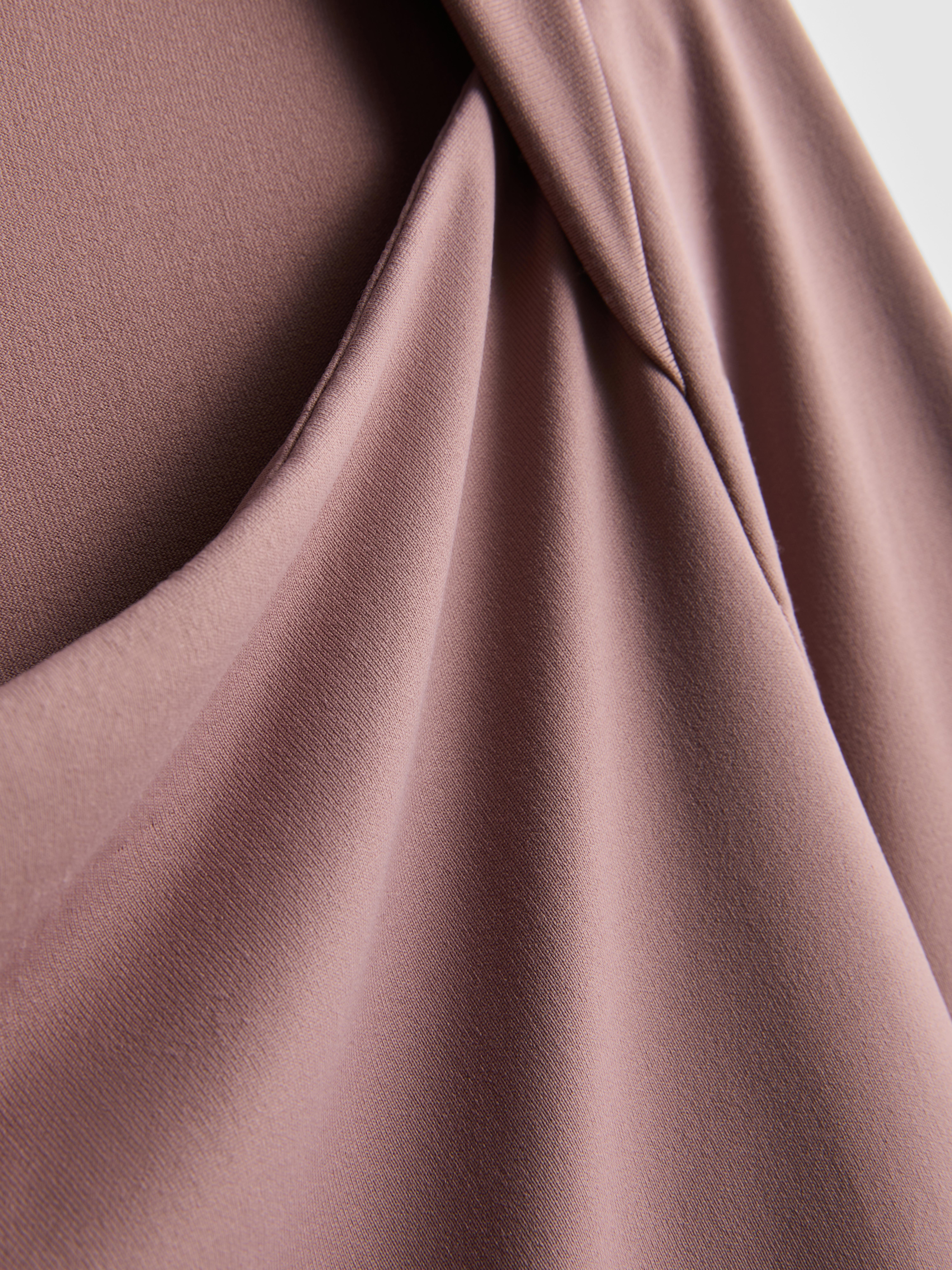 Women's Pink Drape Square-Neck Top