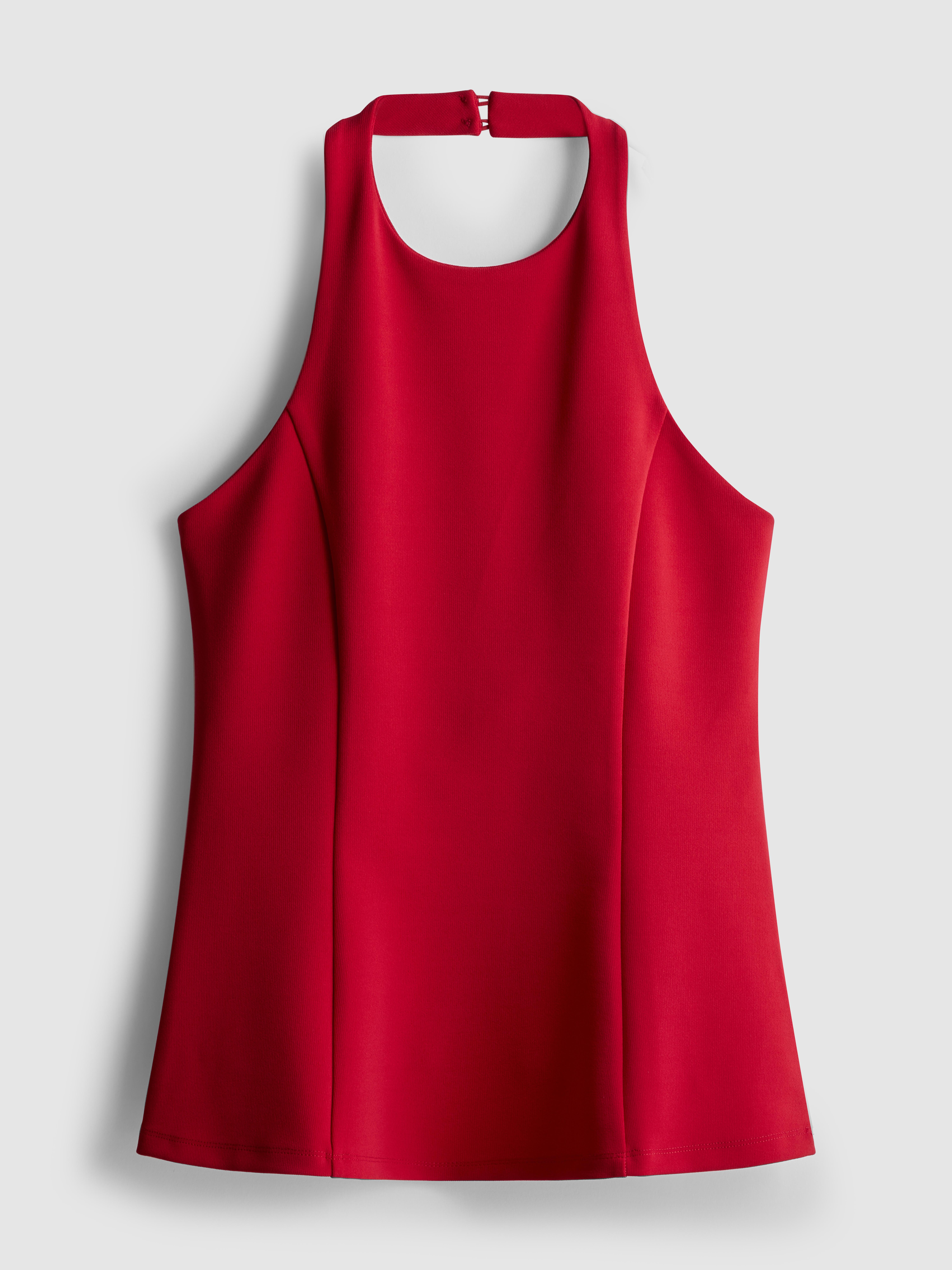 Halter Neck Peplum Top