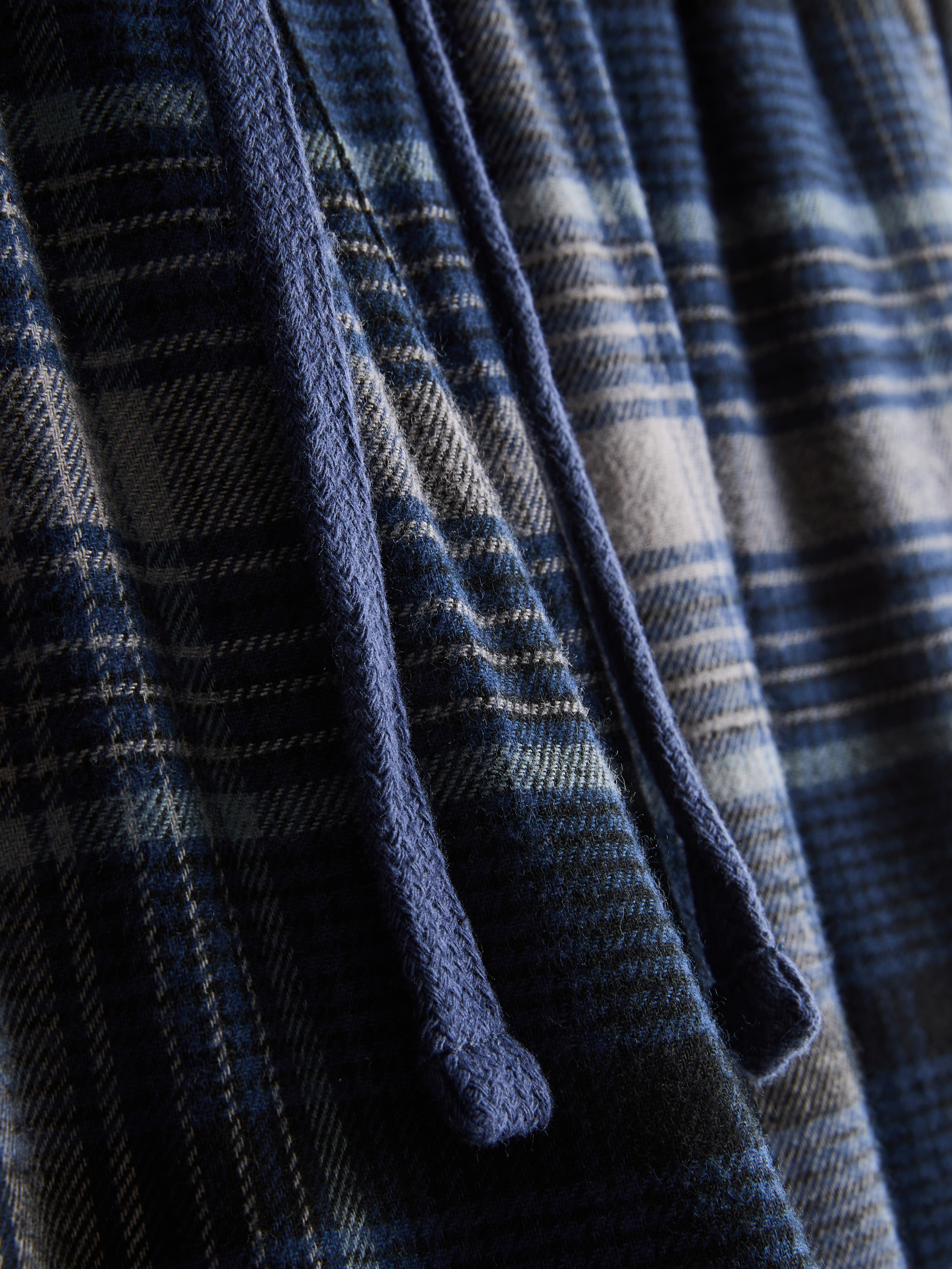 Brushed Cotton Check Long Pyjamas