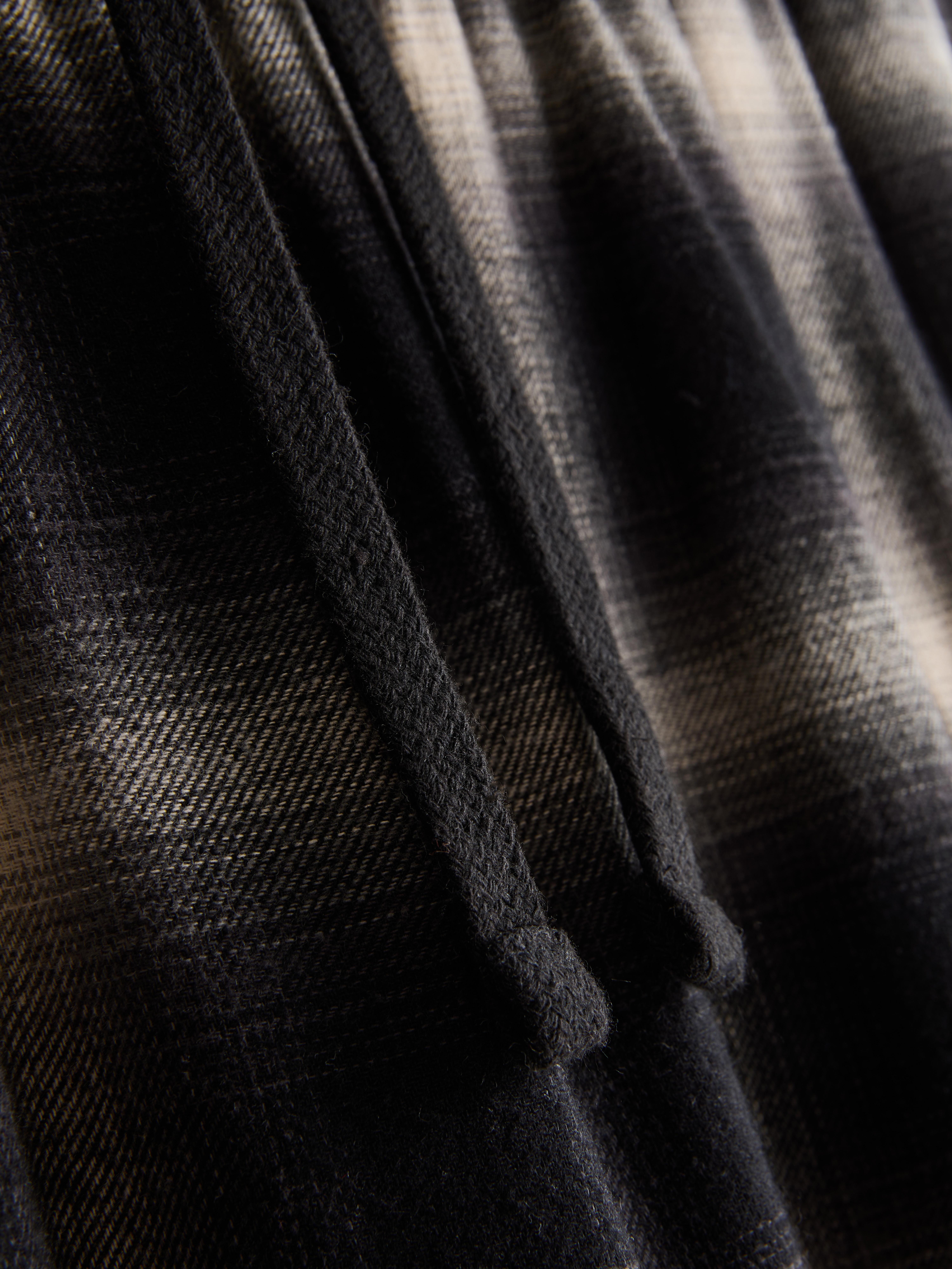 Men's Tan Brushed Cotton Check Long Pajamas