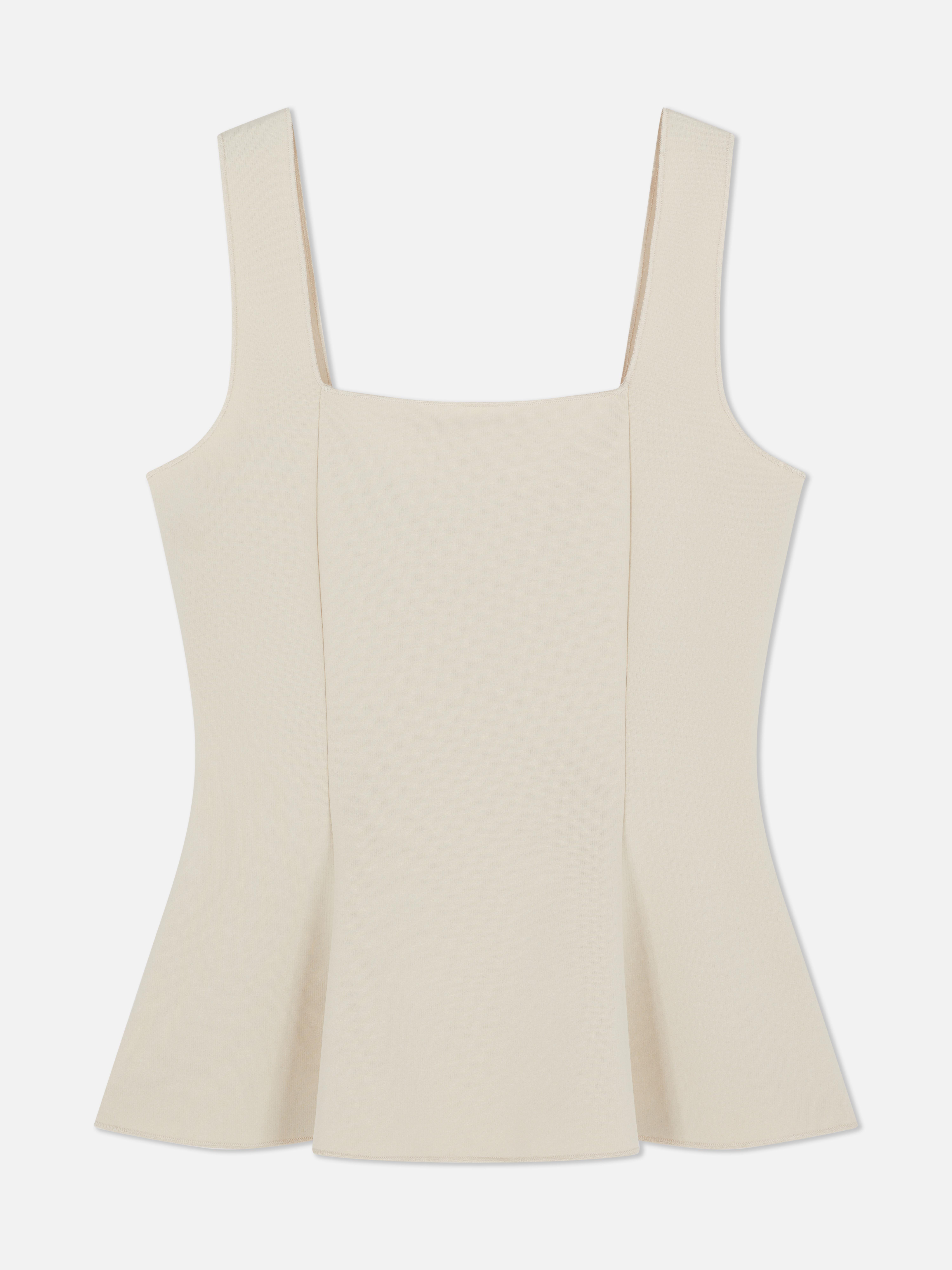 Square Neck Peplum Top