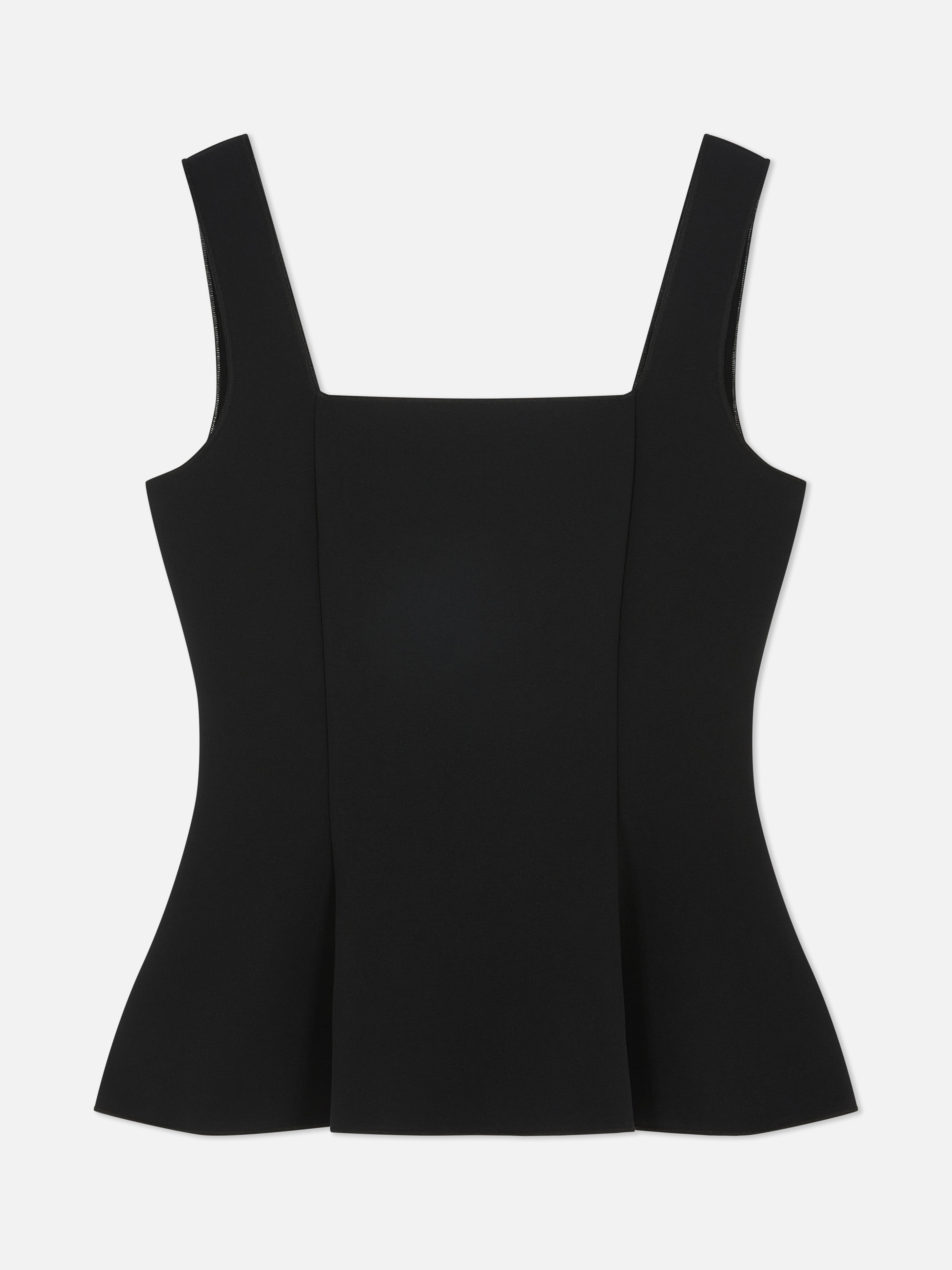 Square Neck Peplum Top