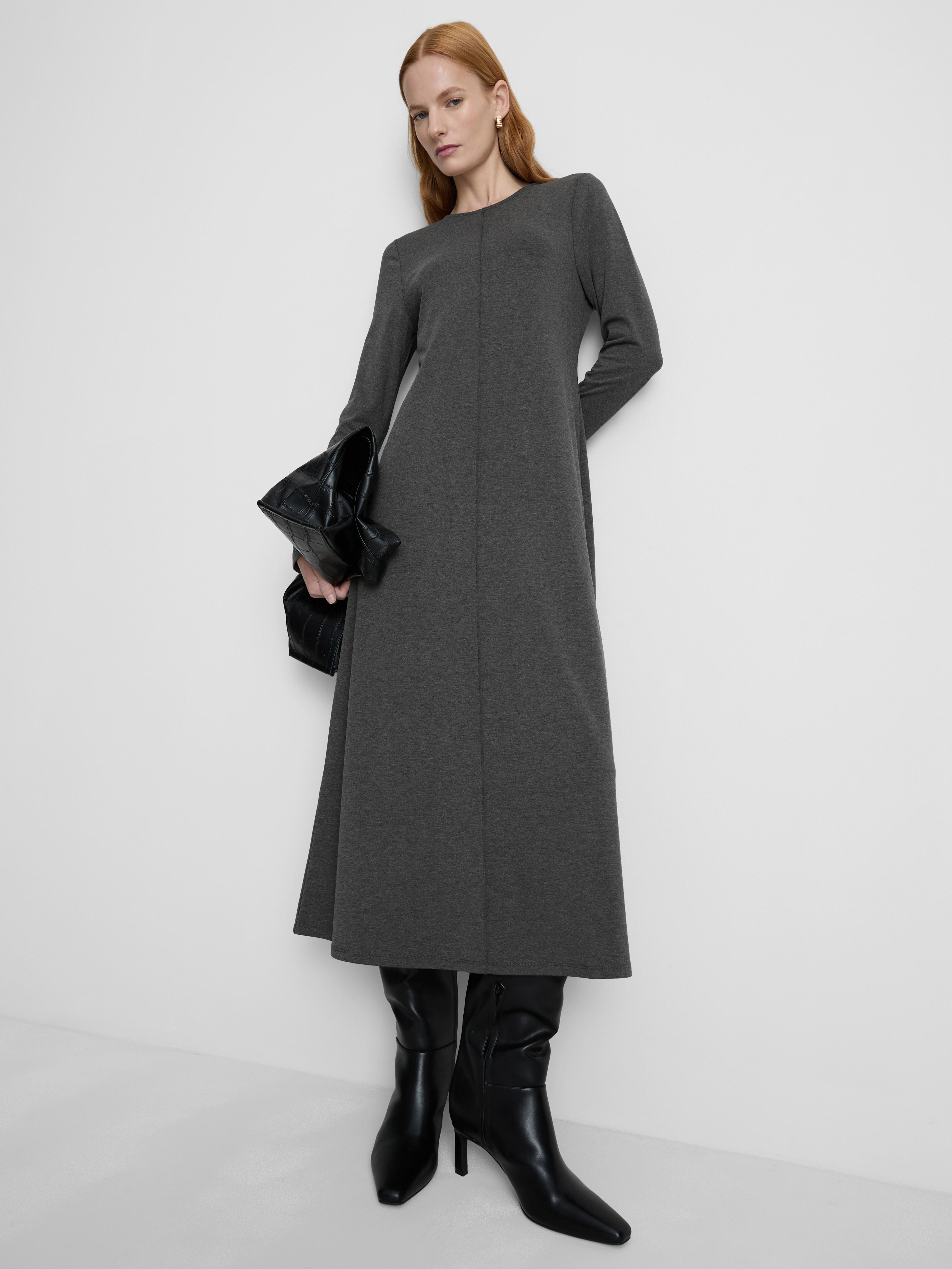 Vestido midi con costura vertical, Paula Echevarría