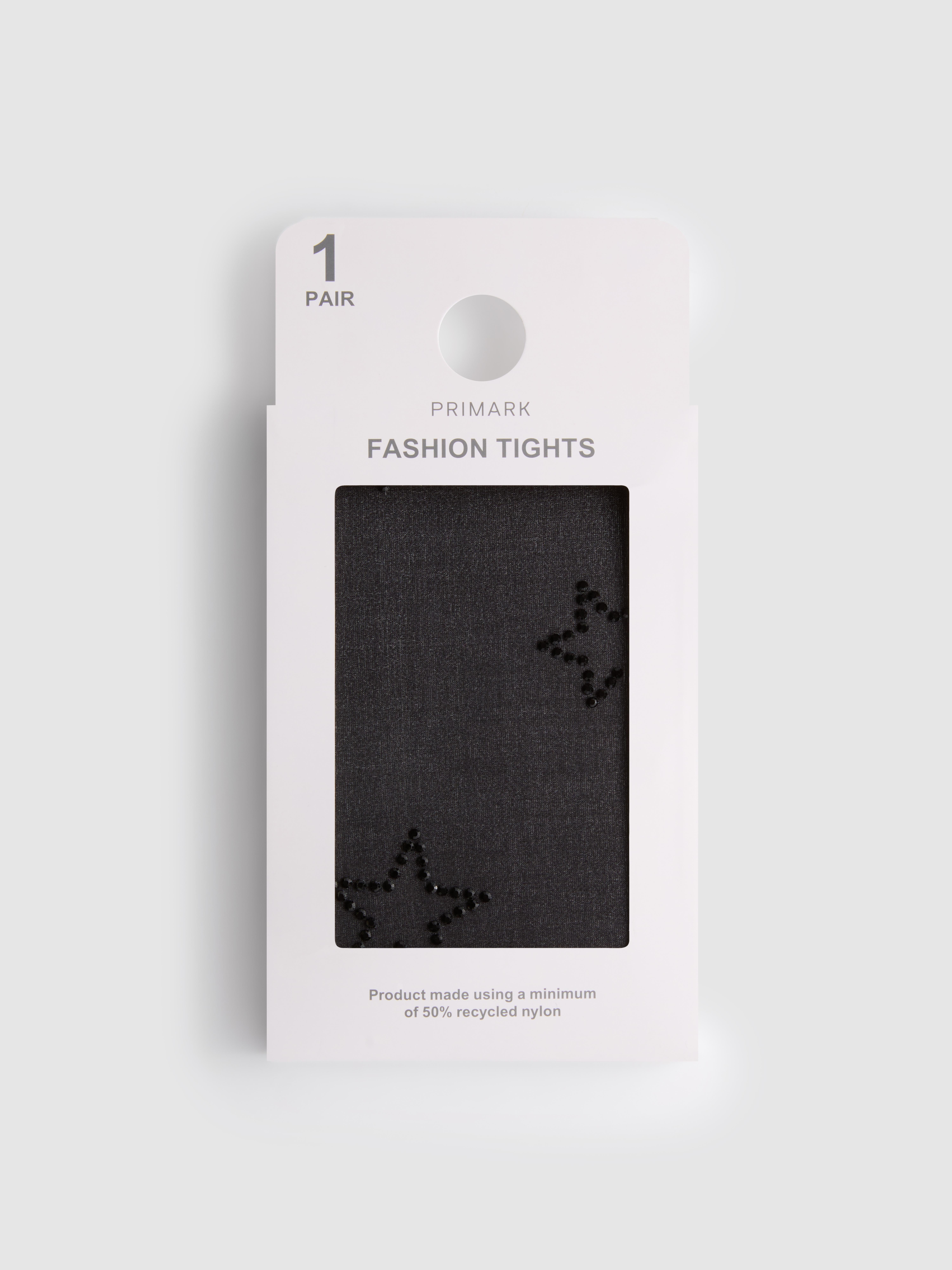 1pk Diamanté Star Tights