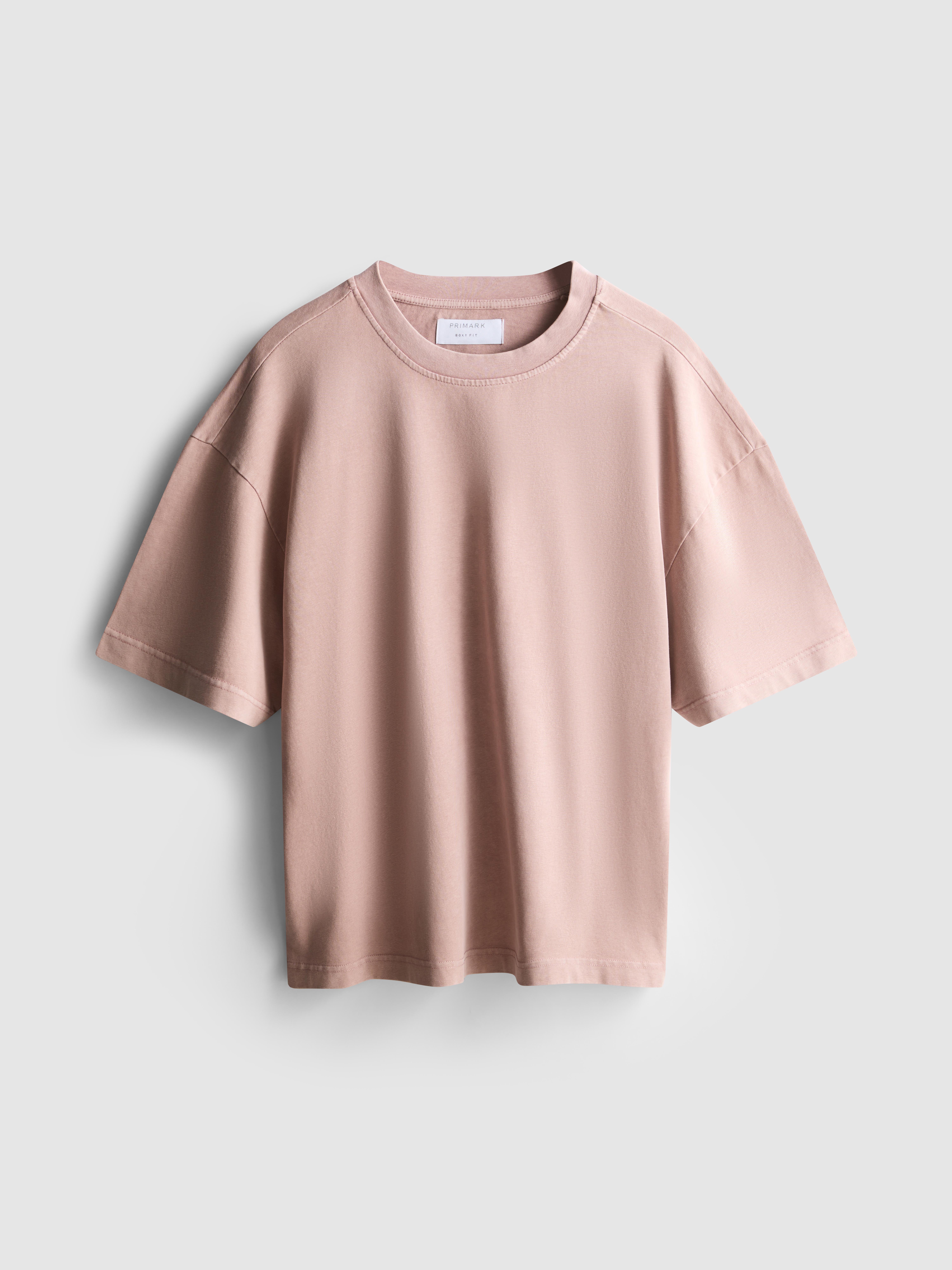 Short Sleeved Washed T-Shirt Pink