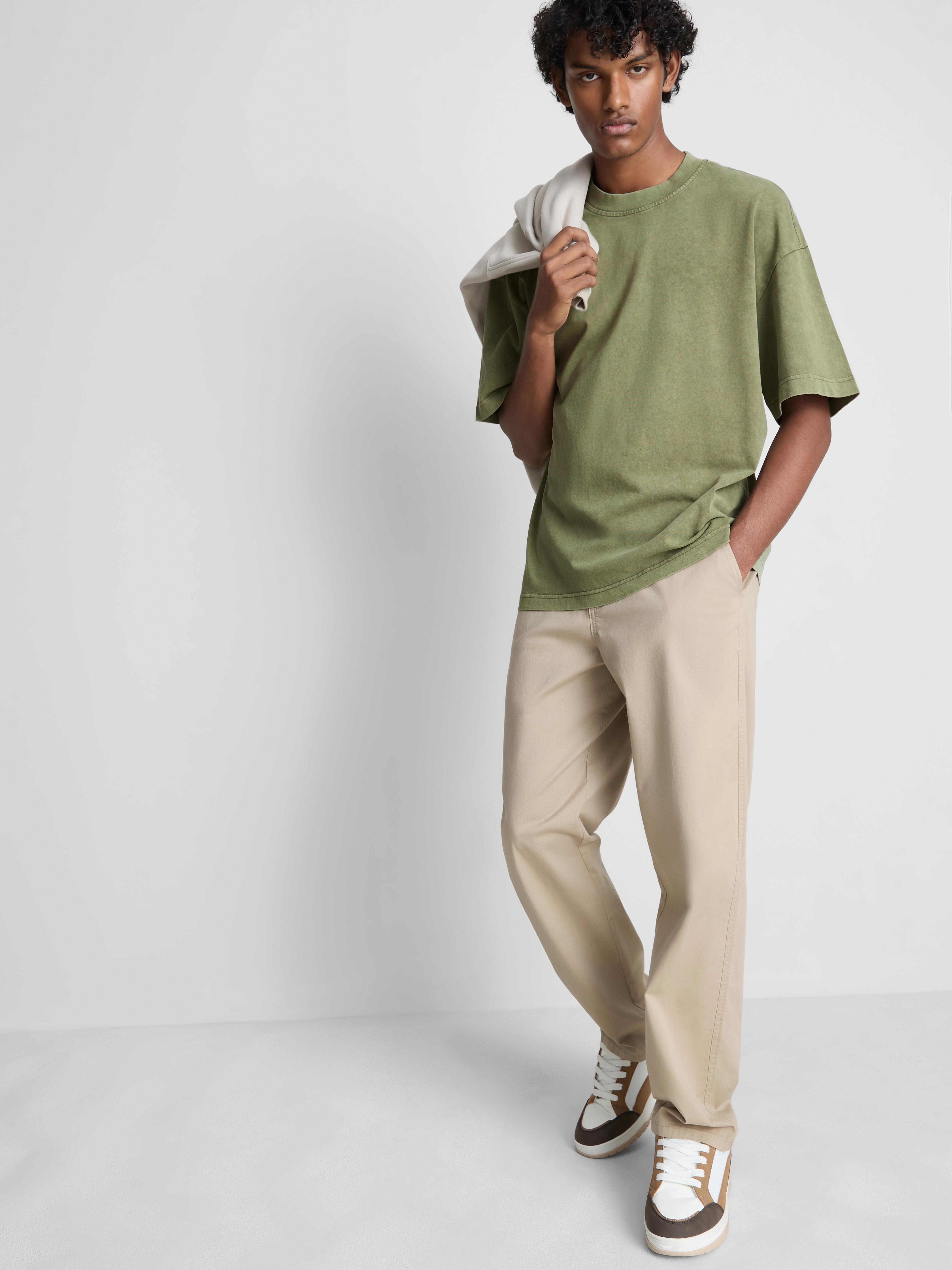 Verwassen T-shirt met korte mouwen