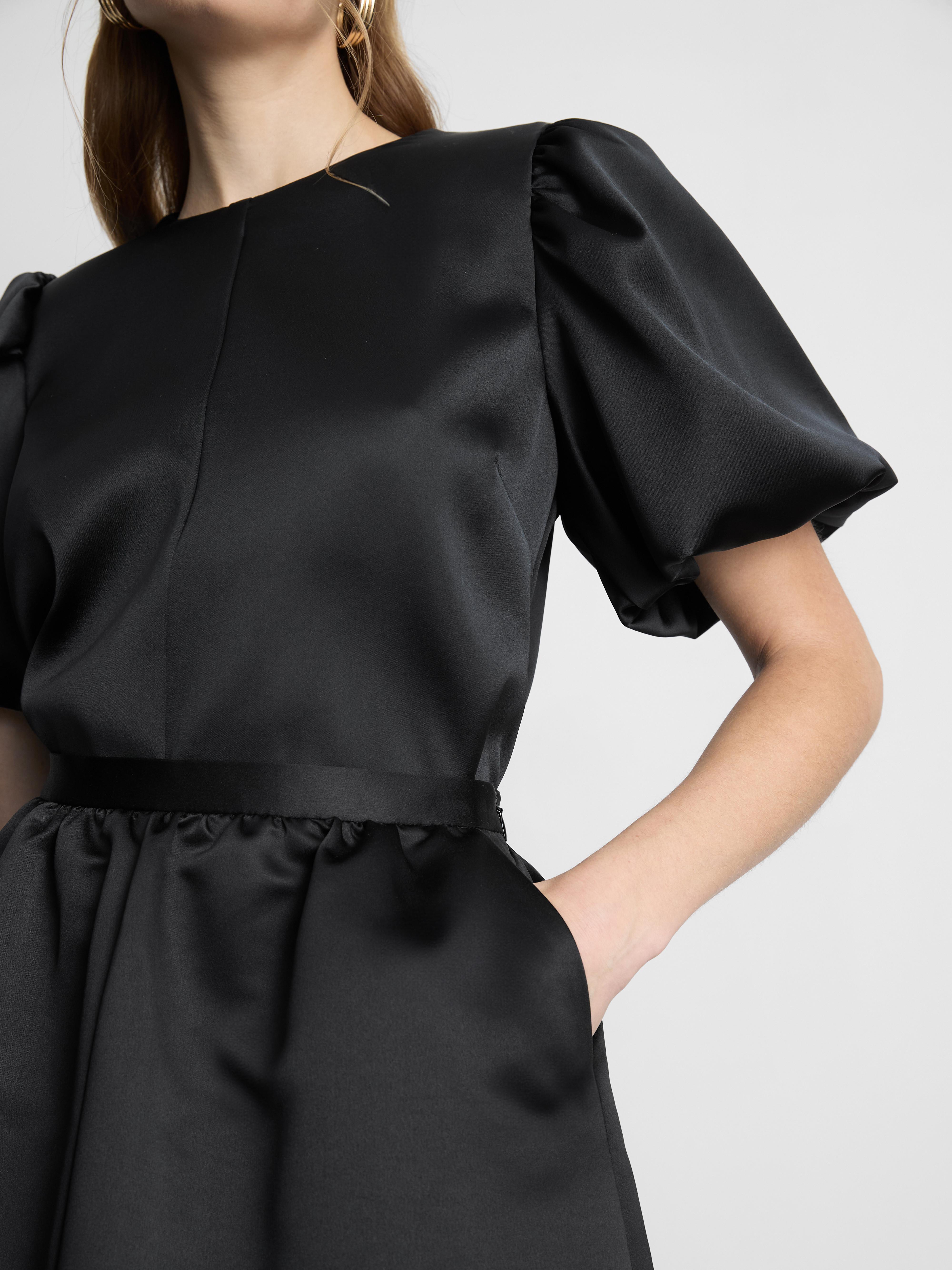 Satin Circle Midi Skirt