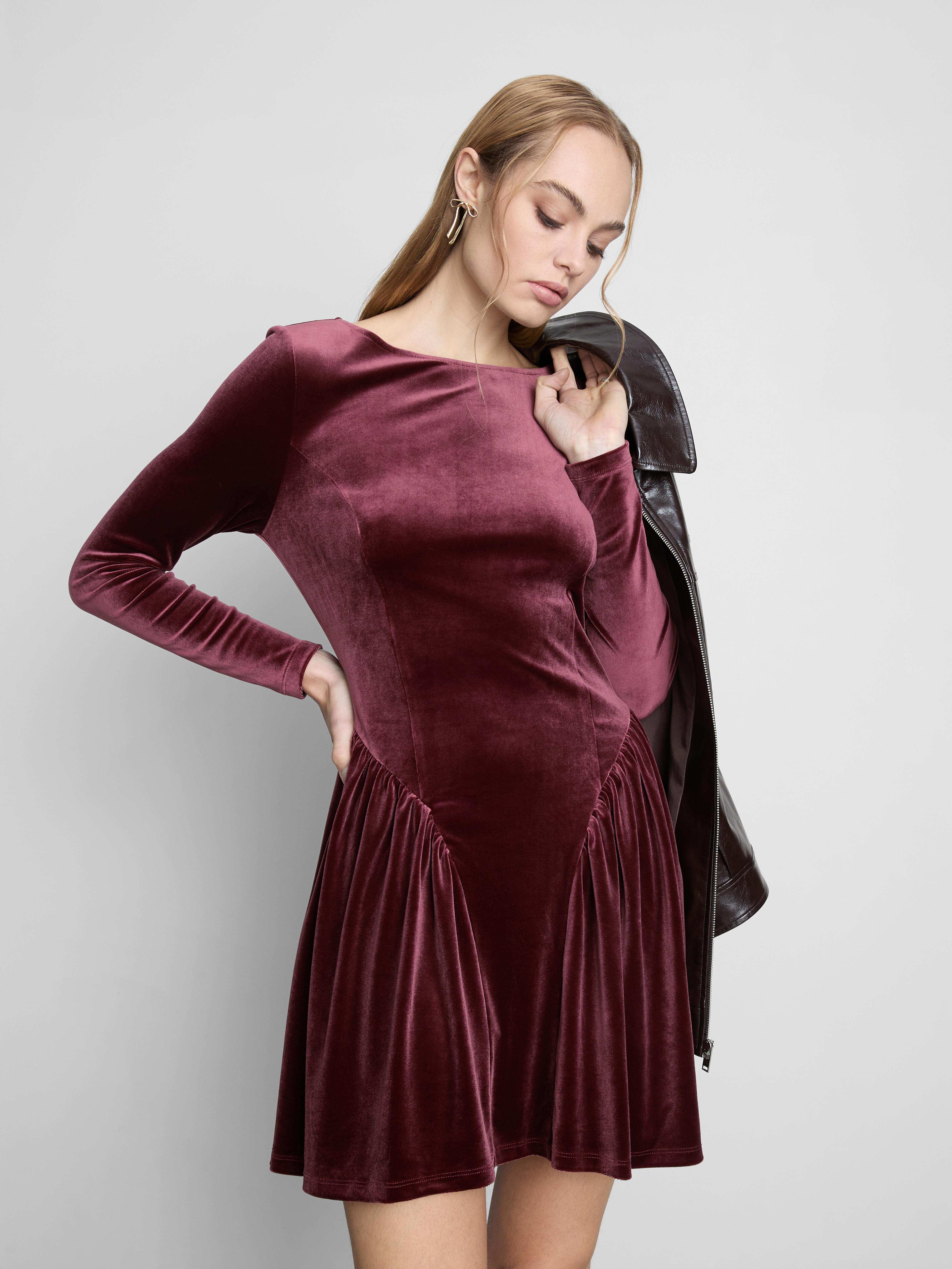 Robe patineuse de Noël en velours
