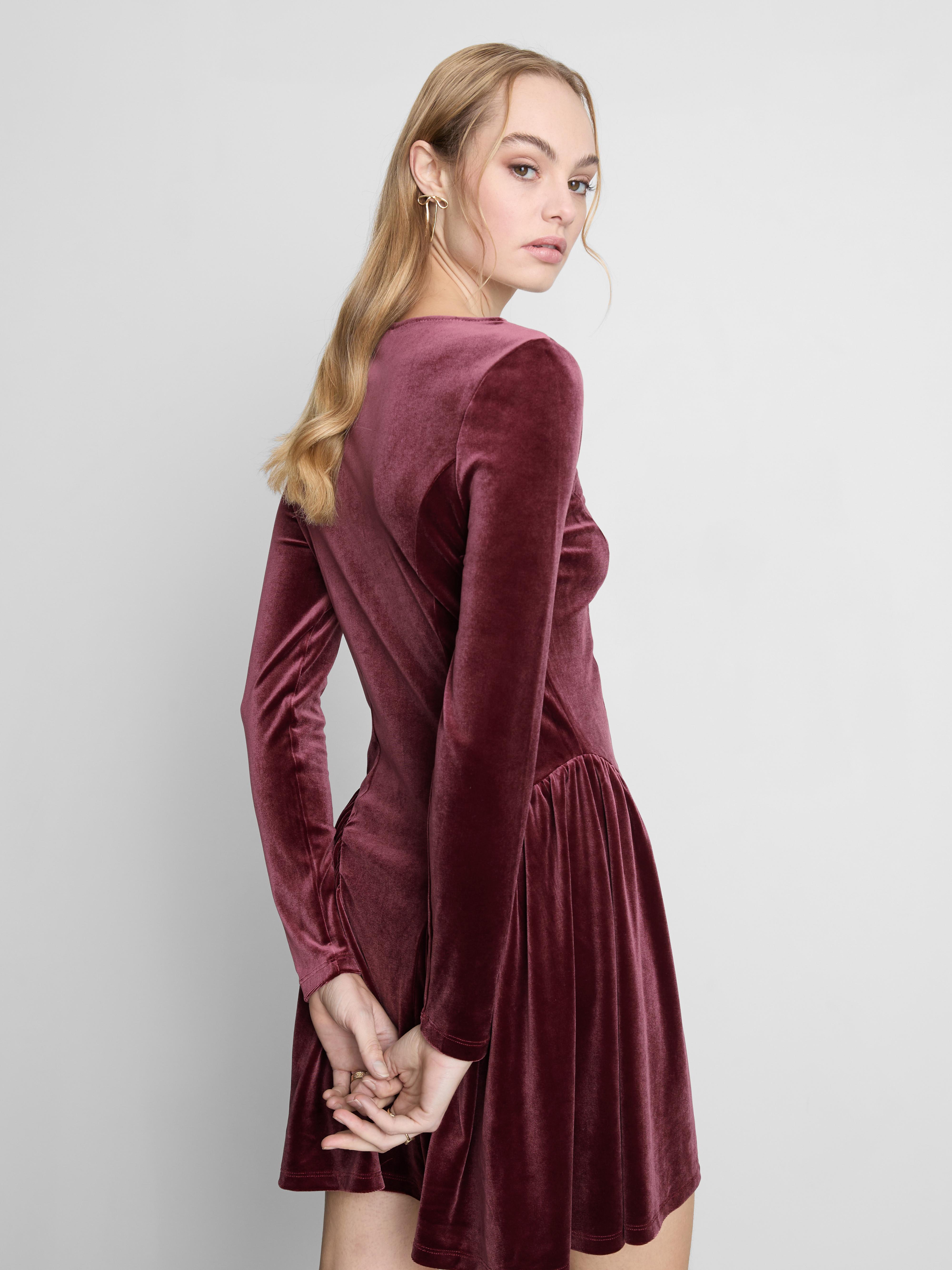 Robe patineuse de Noël en velours