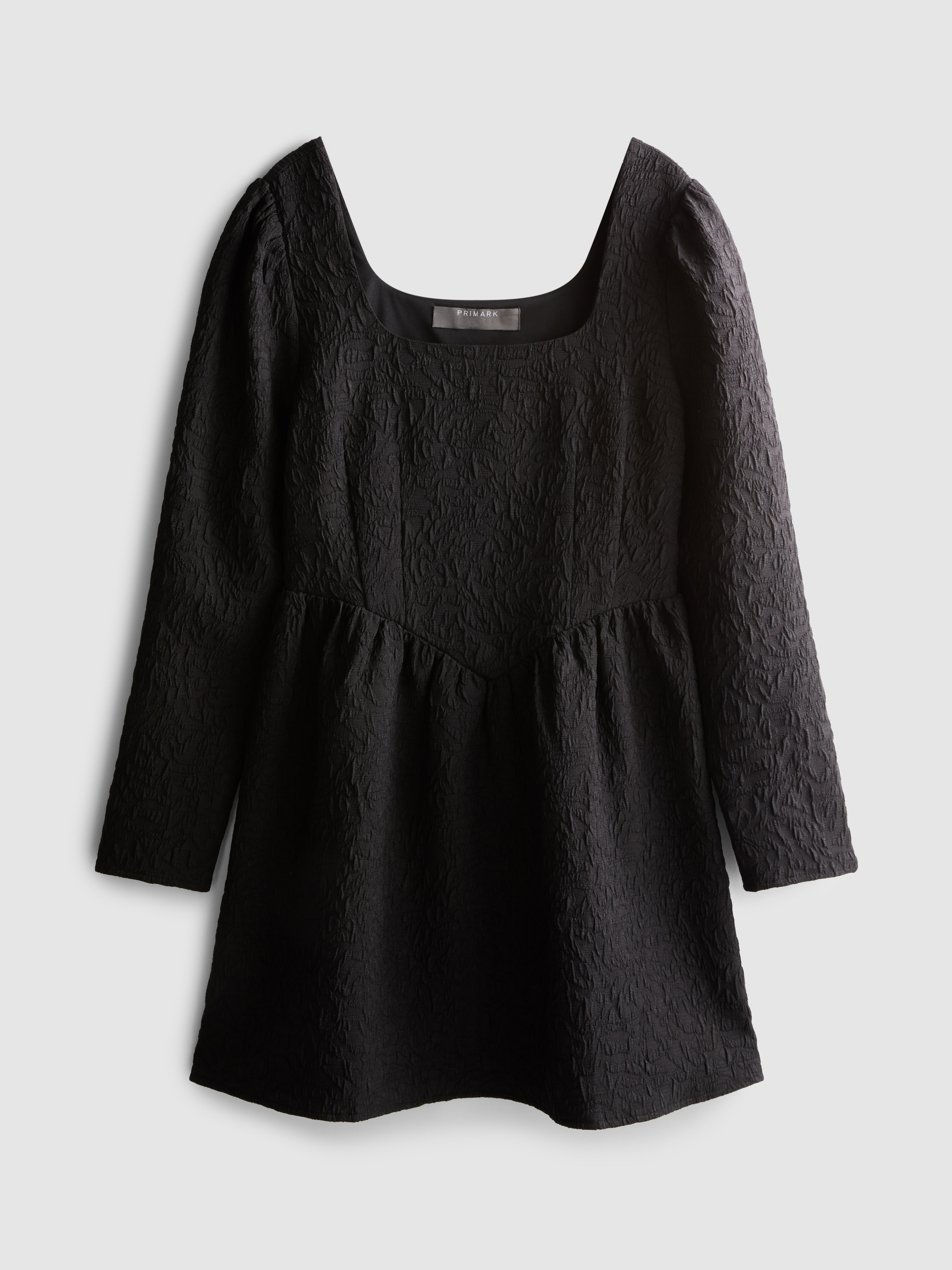 Drop Waist Jacquard Mini Dress