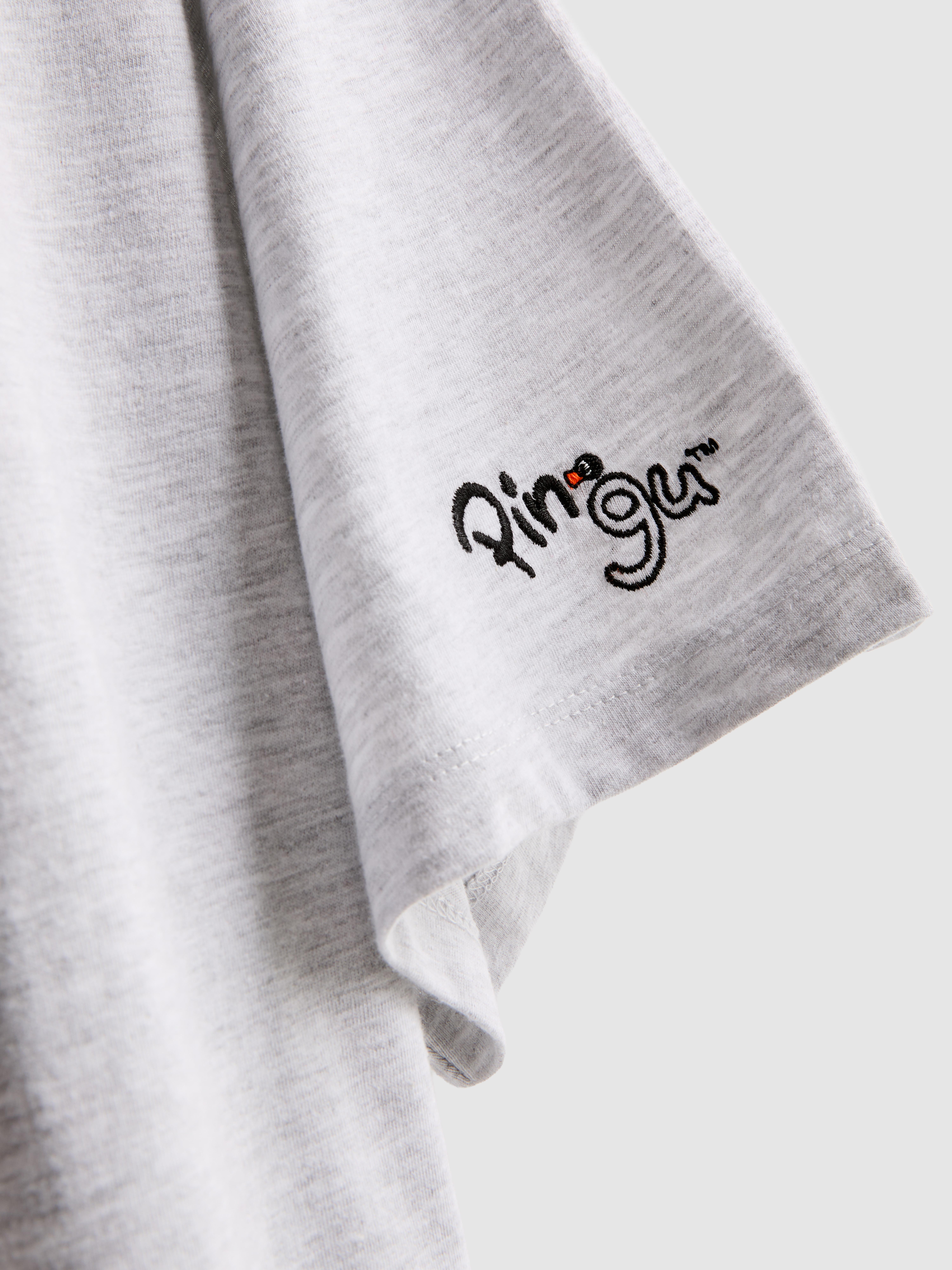 Women's Gray Heather Pingu Cotton Rich Oversized Nightshirt