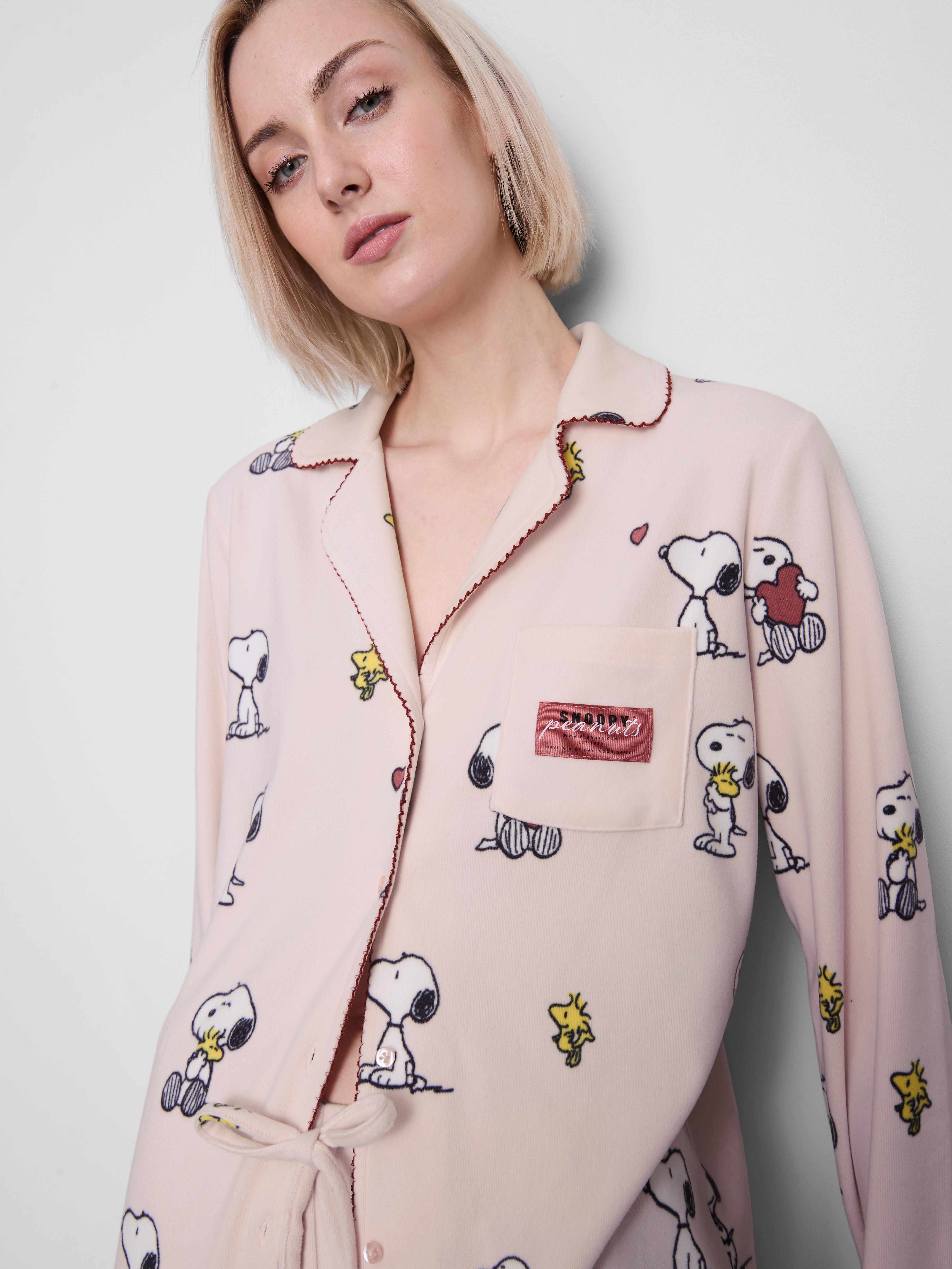 Snoopy Printed Boyfriend Pajamas