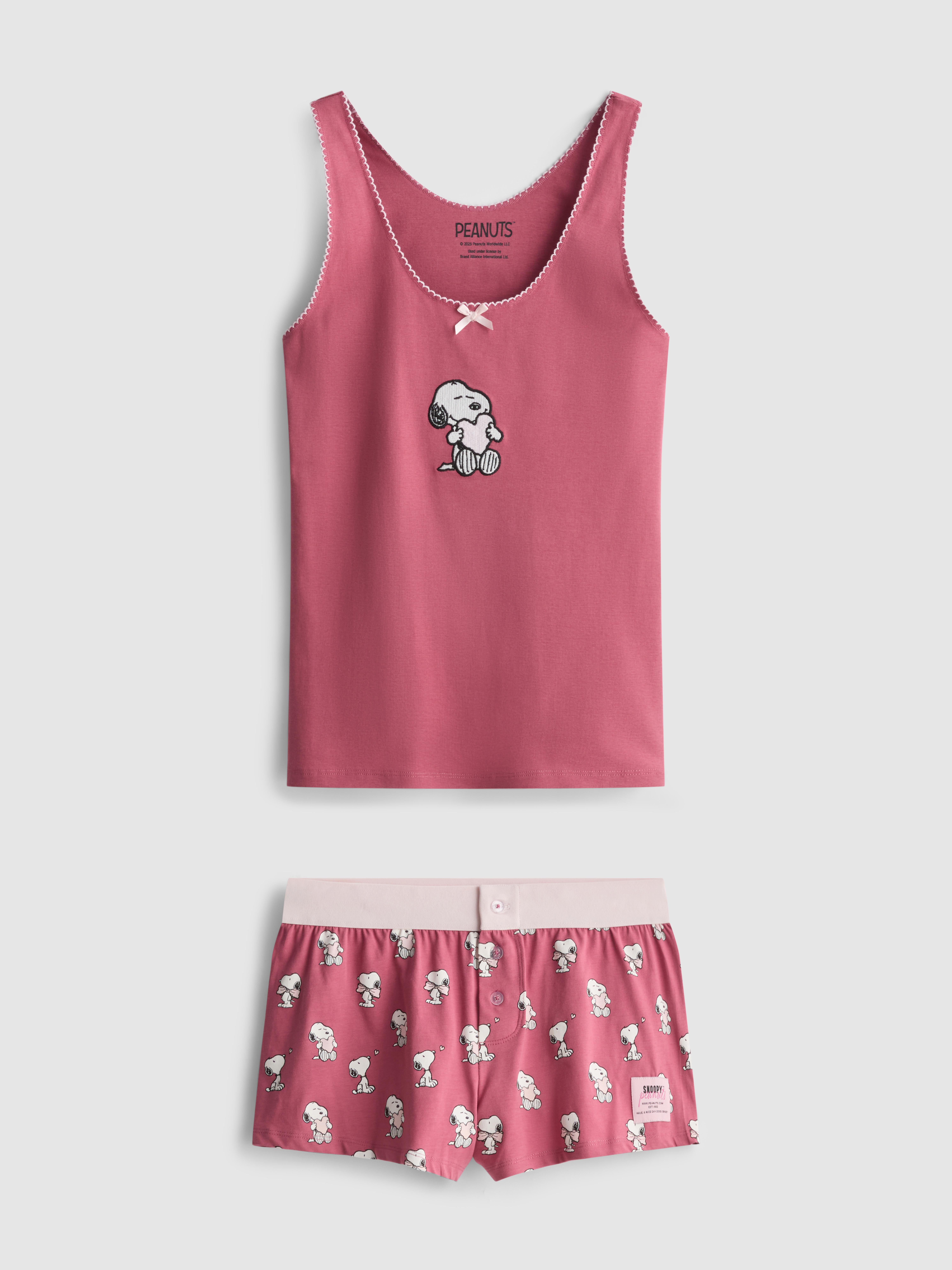 Snoopy Cotton Graphic Shorty Pyjamas