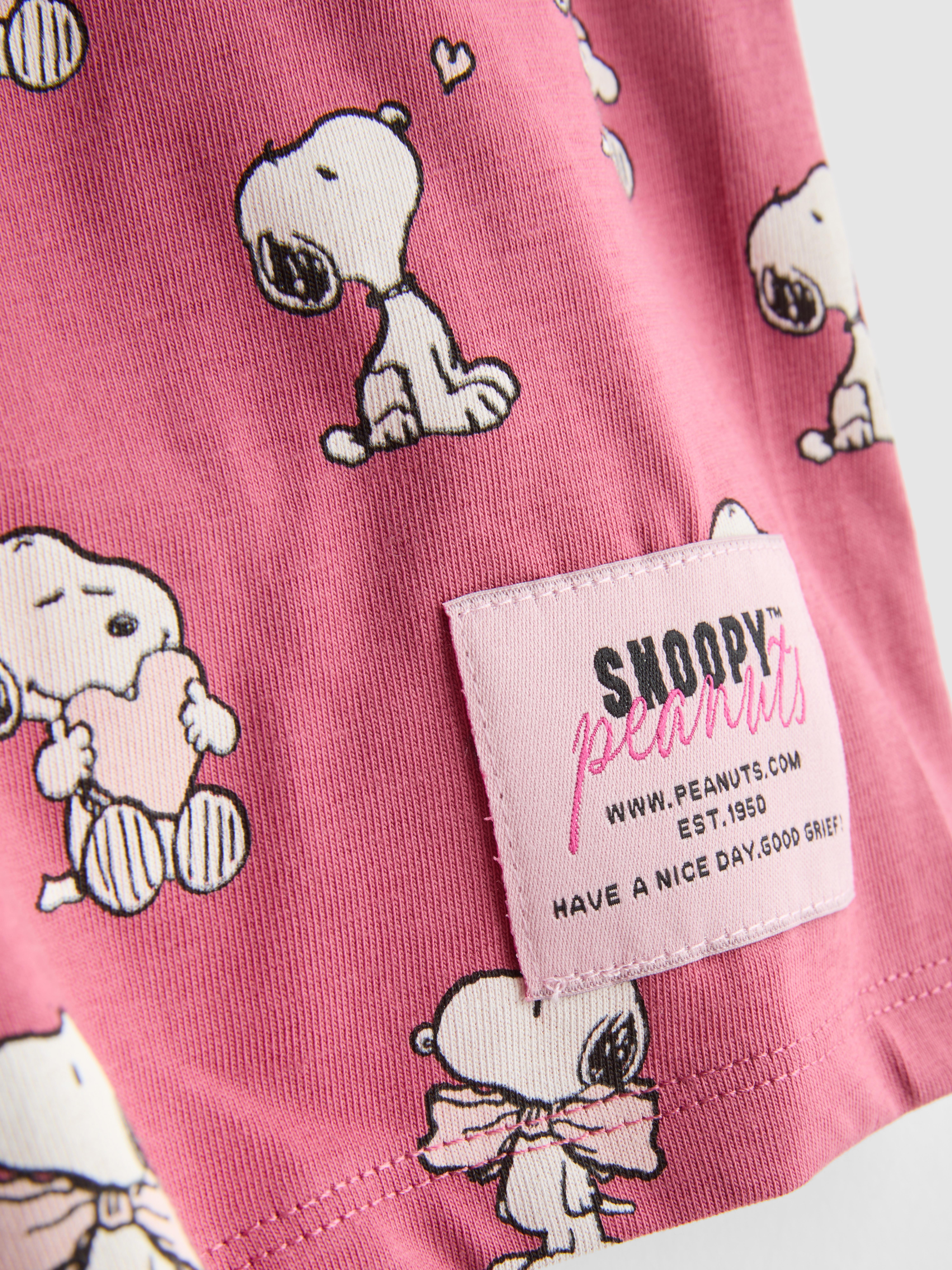 Snoopy Cotton Graphic Shorty Pyjamas