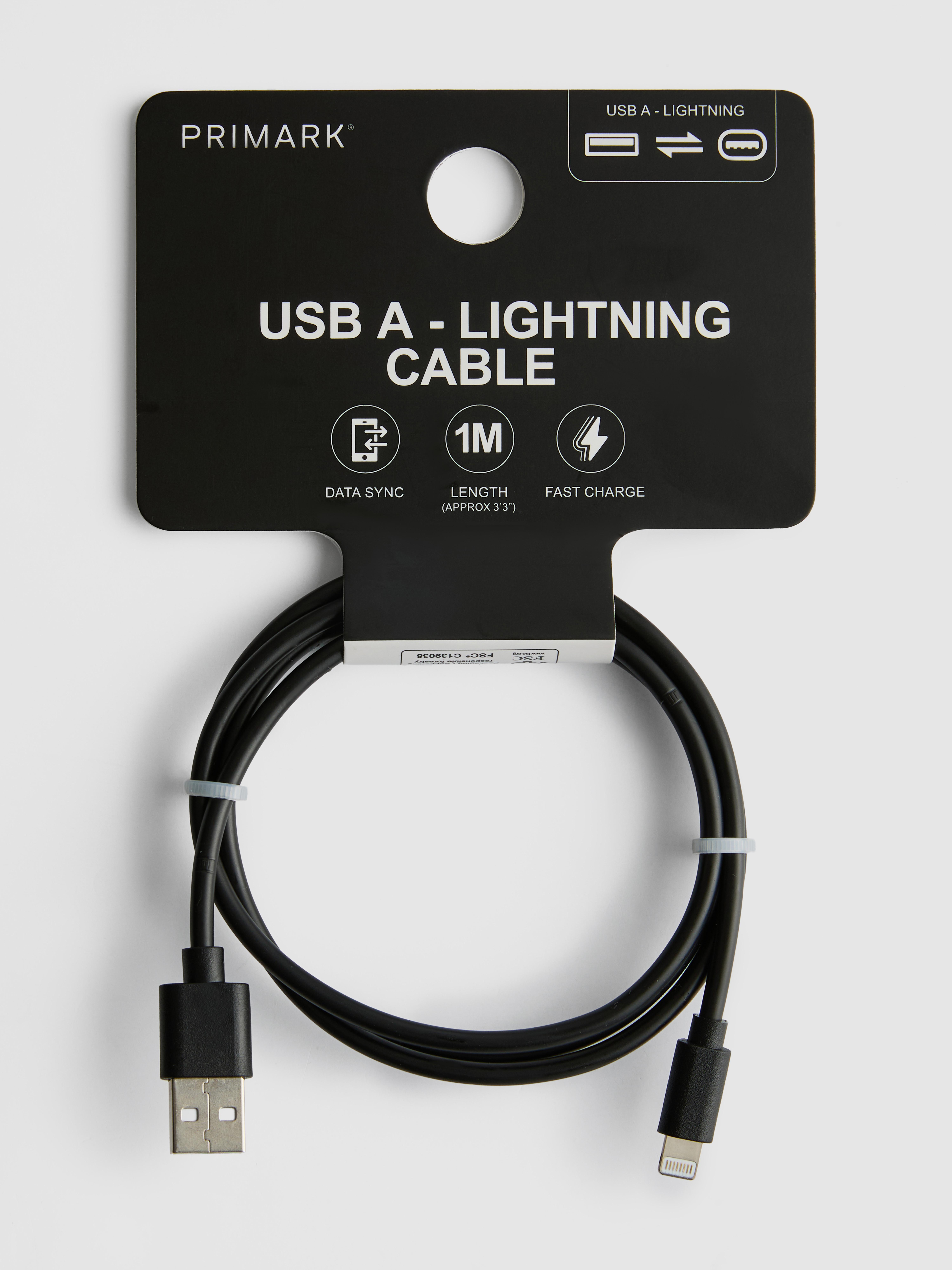 Cabo USB-A para Lightning 1 m