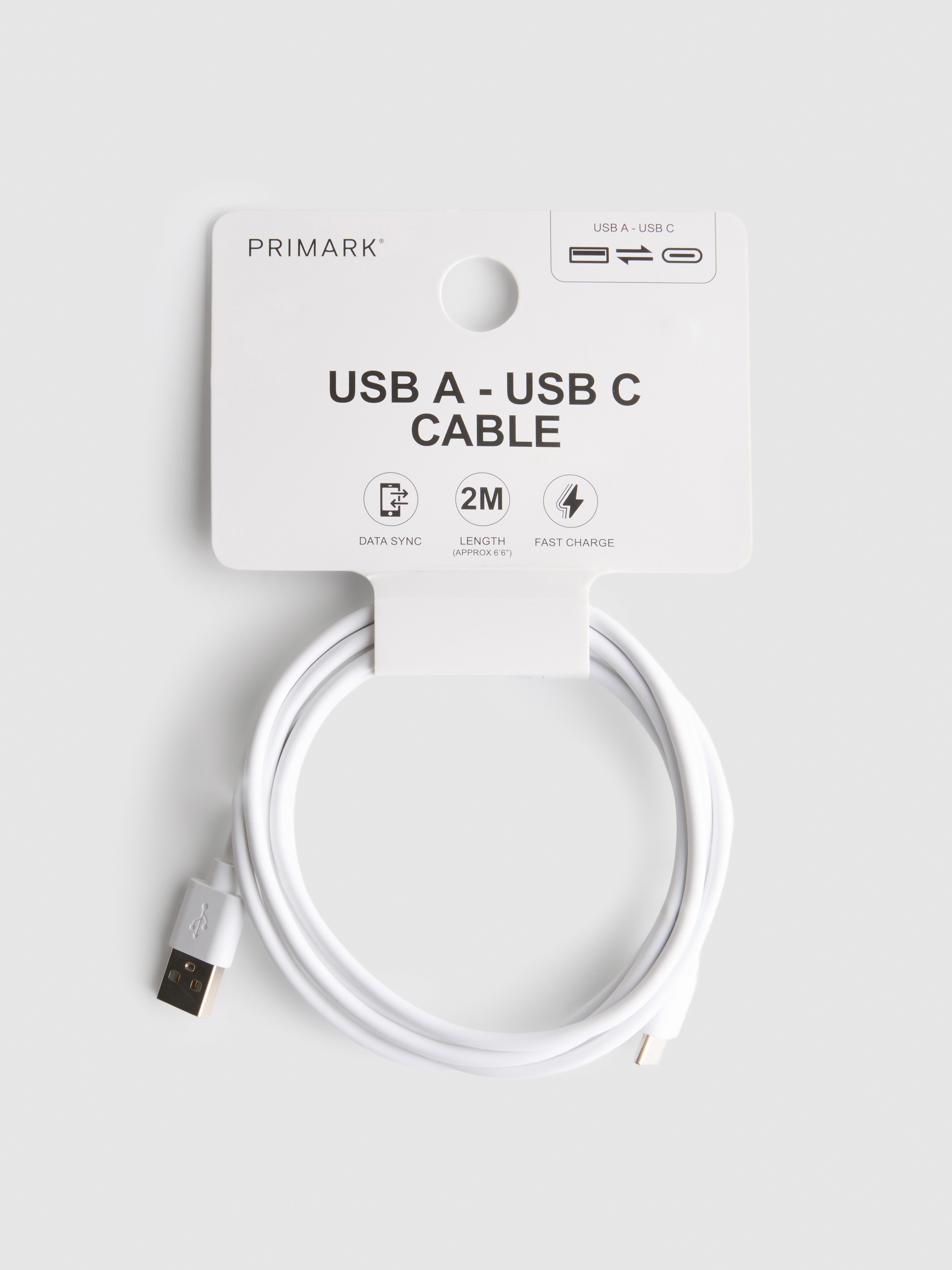2M ISB-A To USB-C Cable