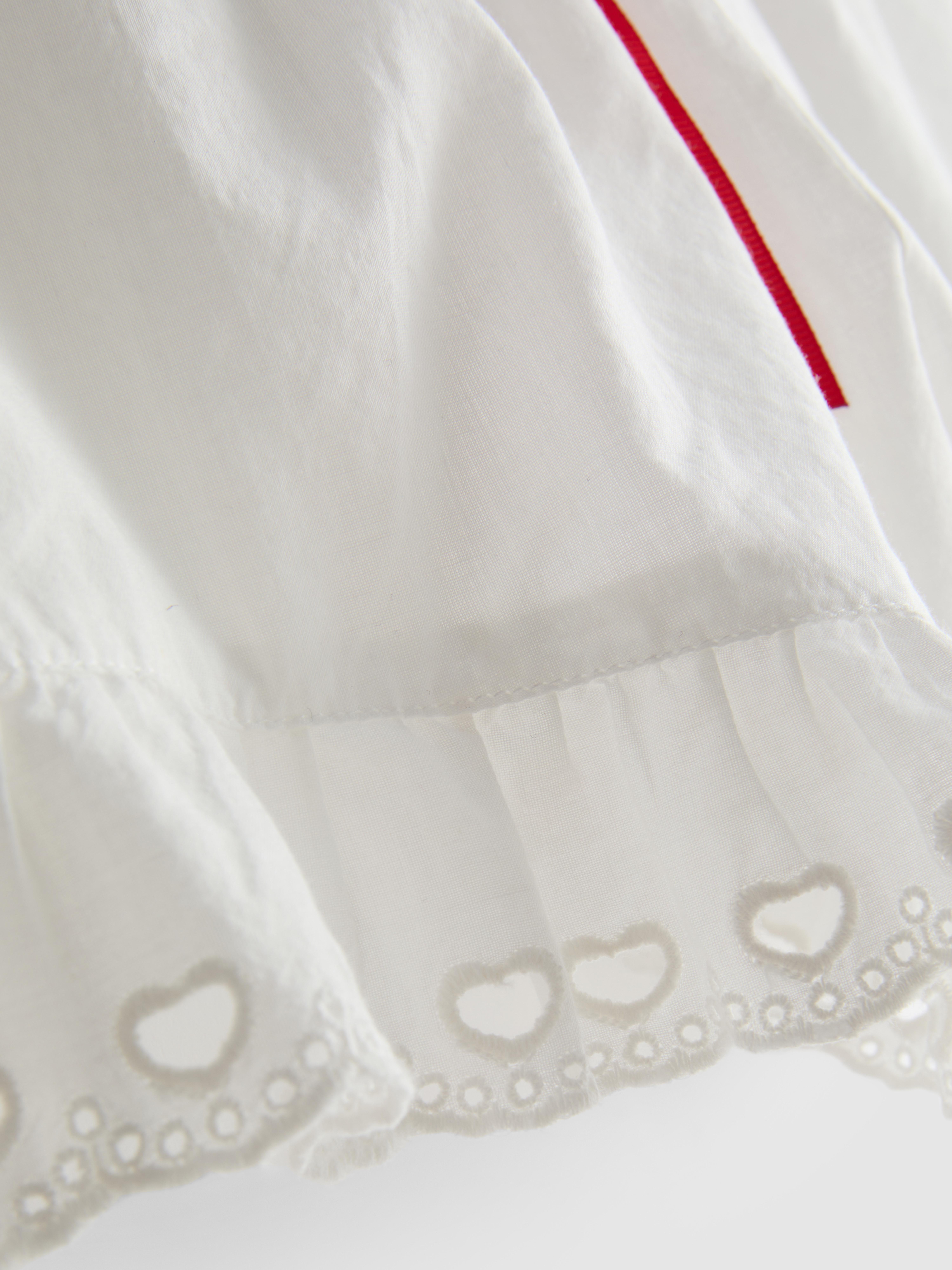 Short de pyjama en pur coton à cœurs