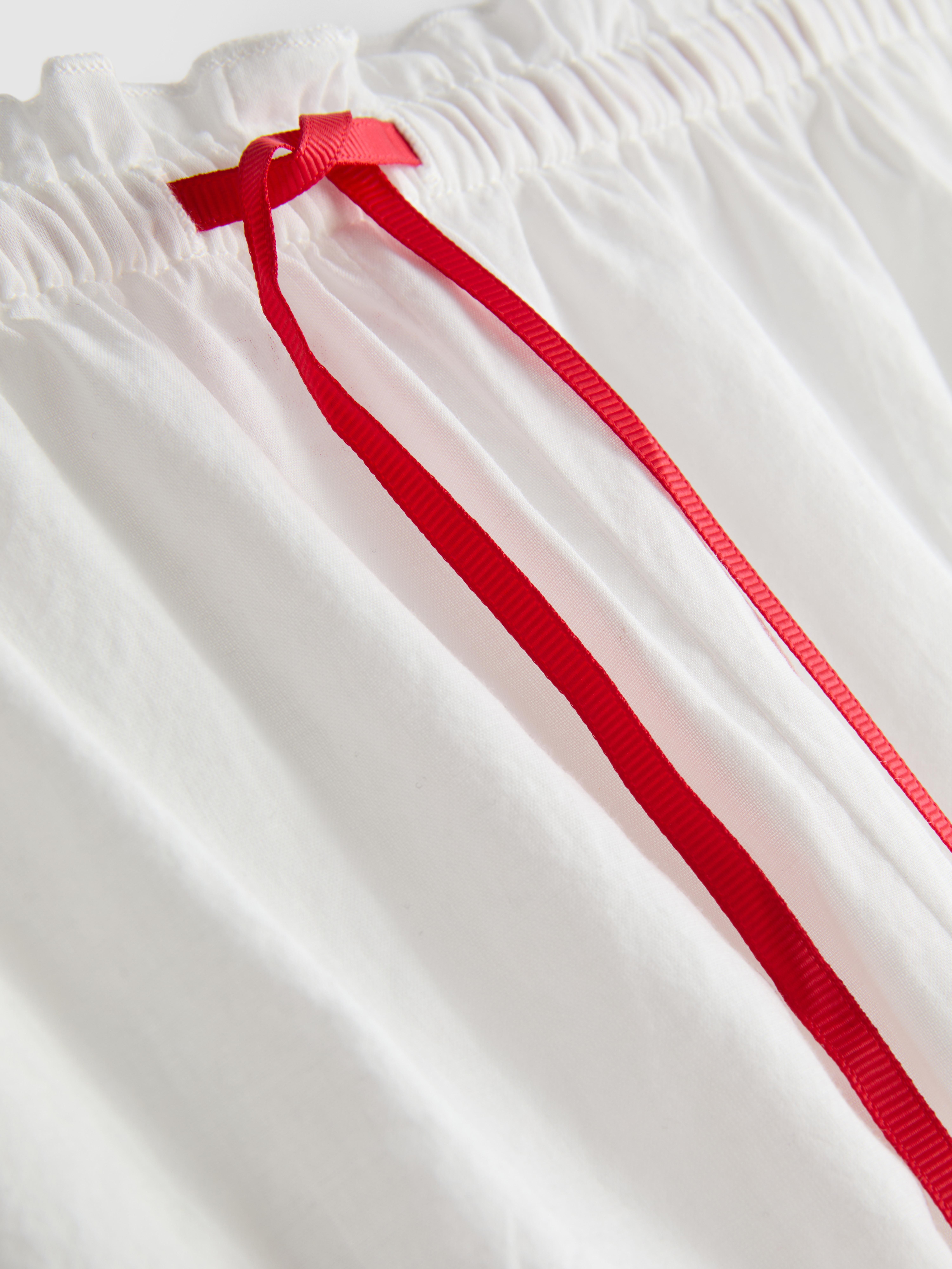 Short de pyjama en pur coton à cœurs