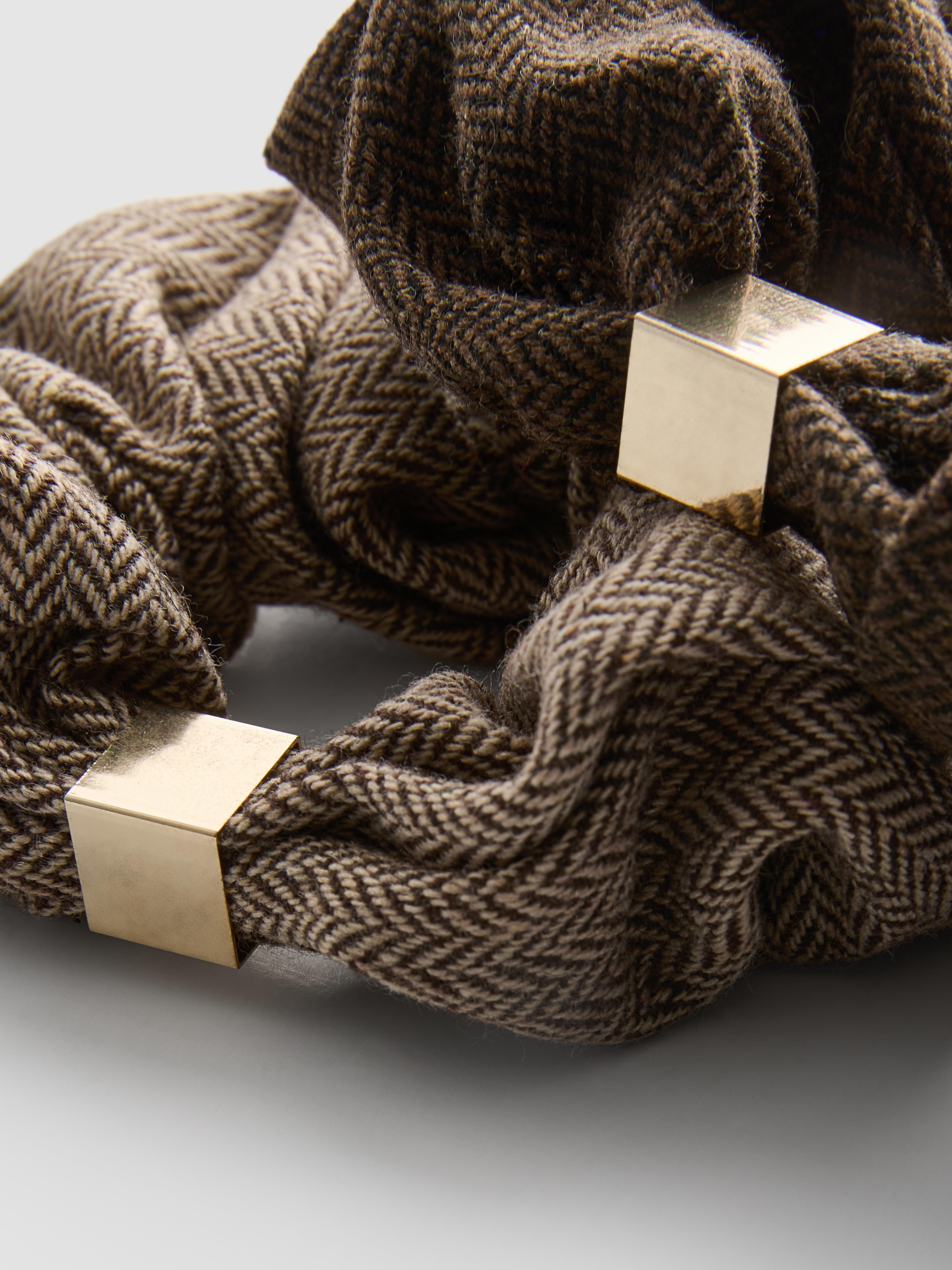 2pk Herringbone Hair Scrunchies