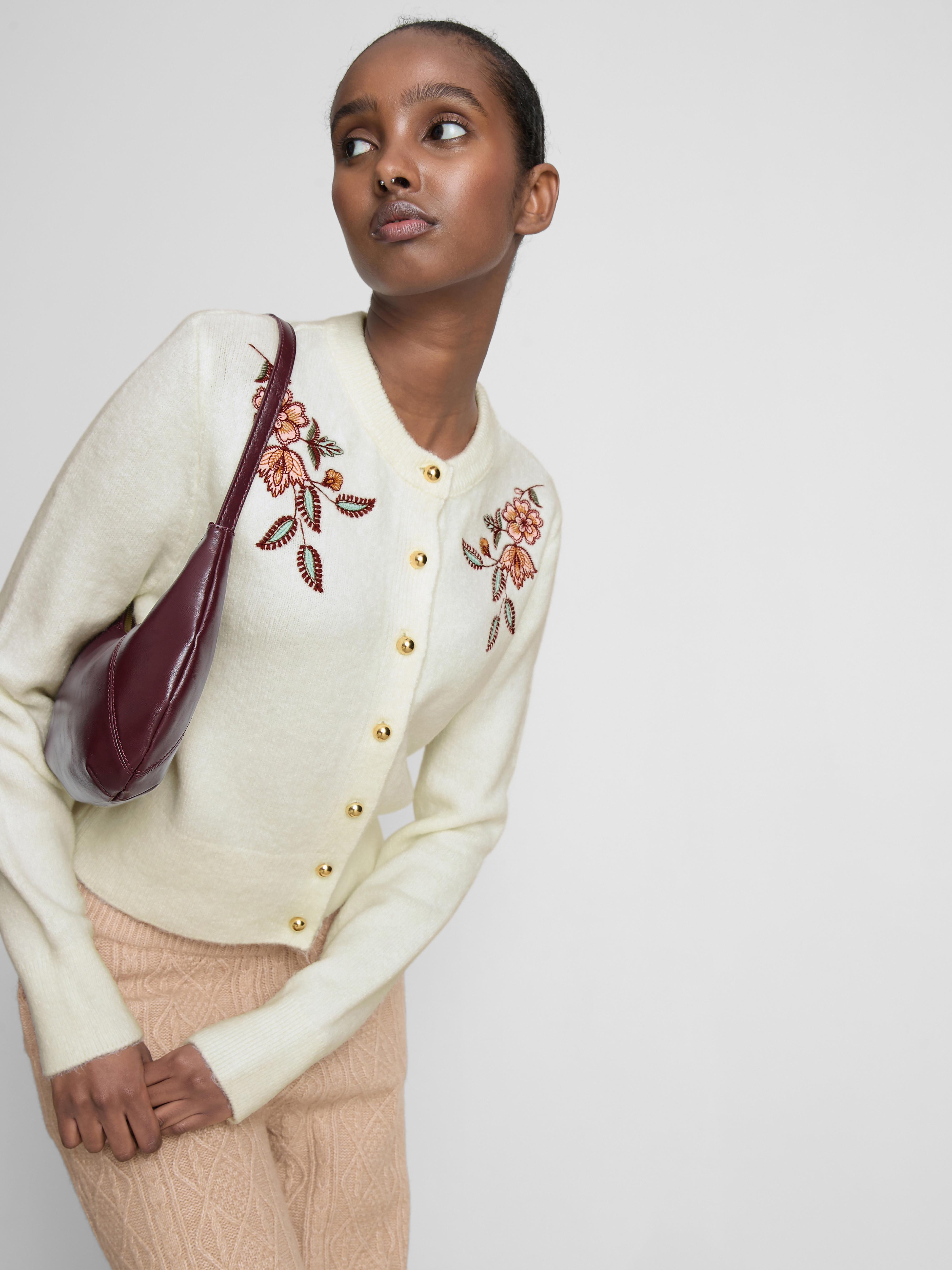 Embroidered Floral Cardigan