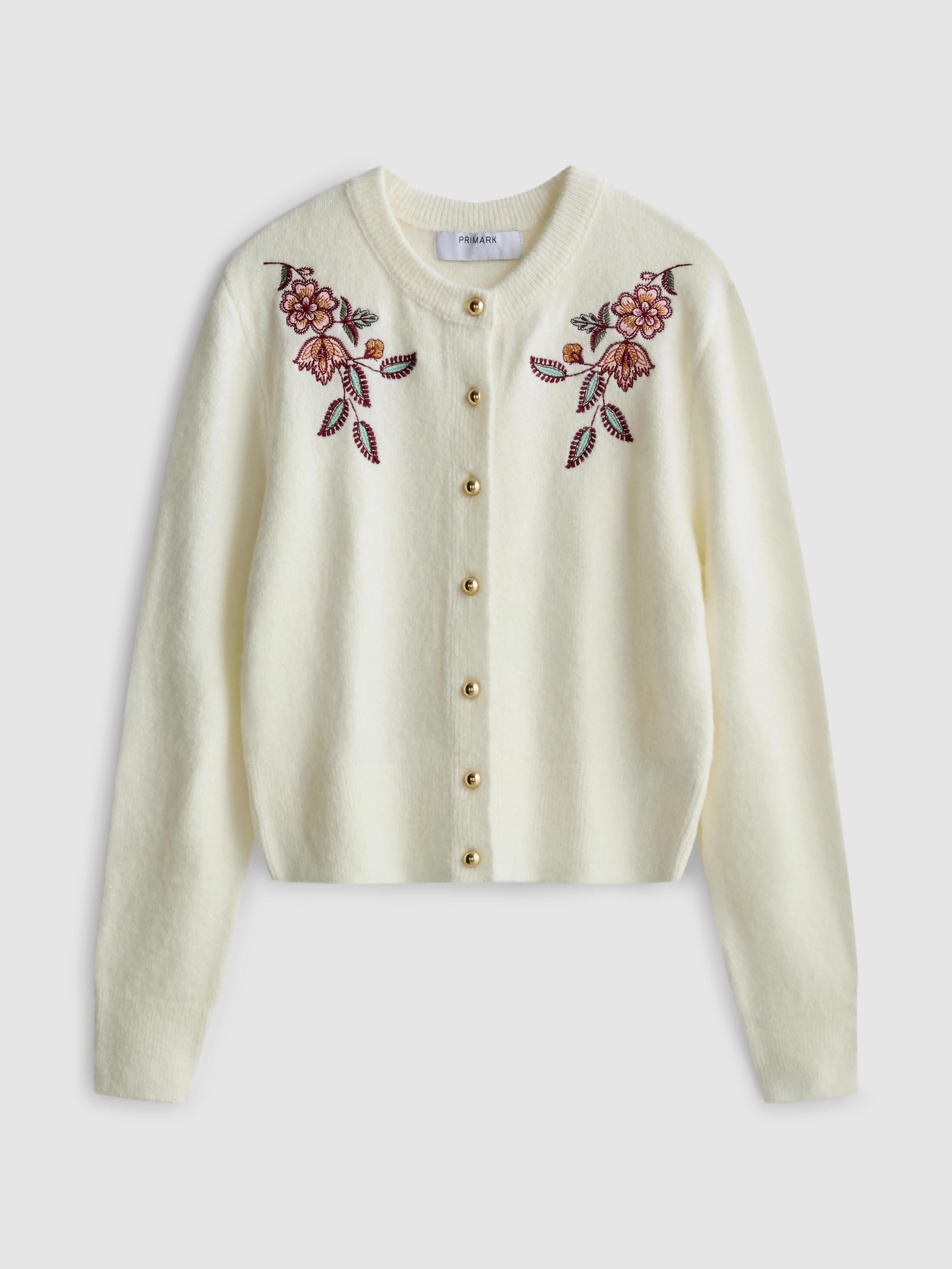 Embroidered Floral Cardigan