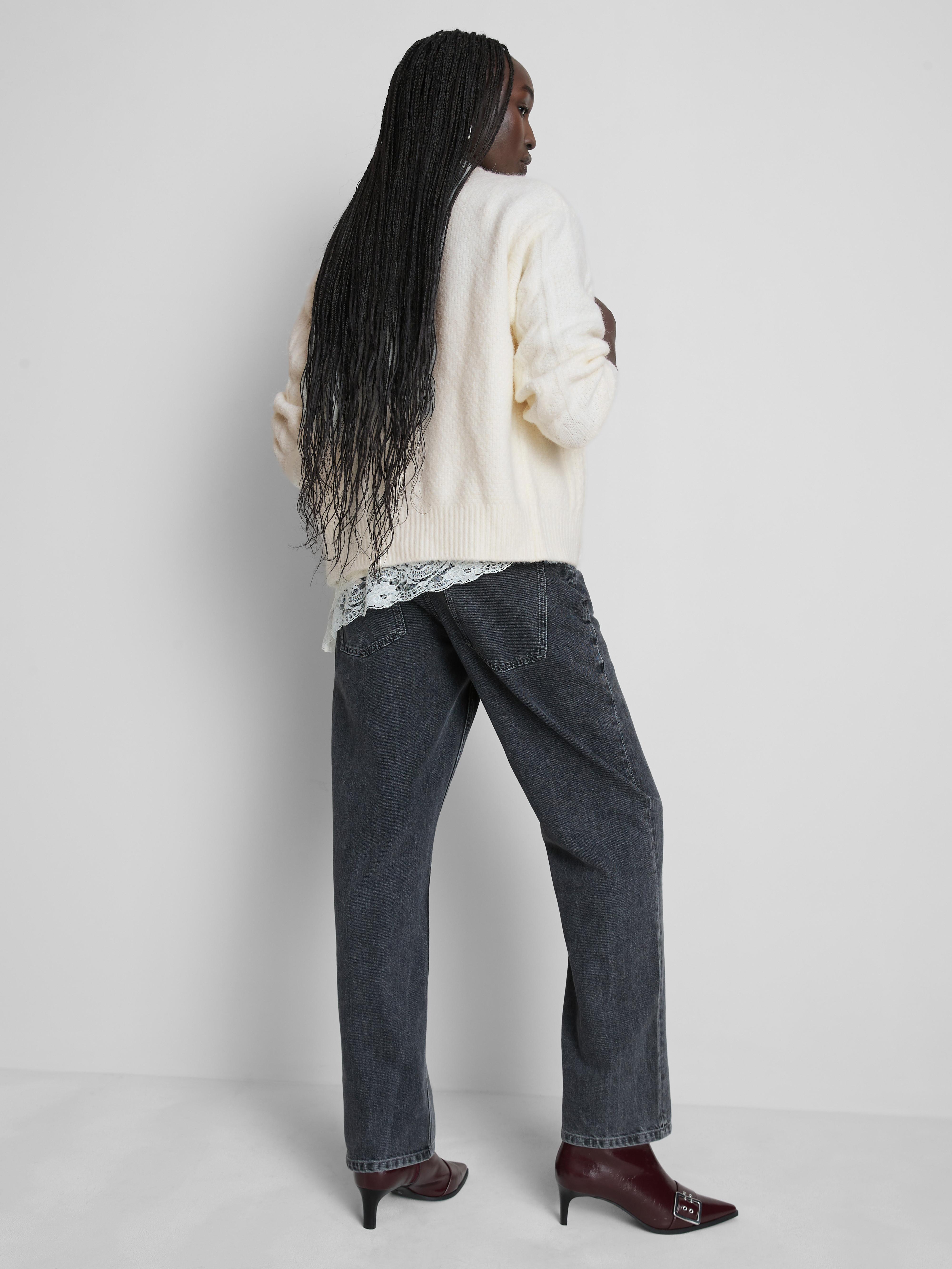 Cardigan in maglia a trecce con stella