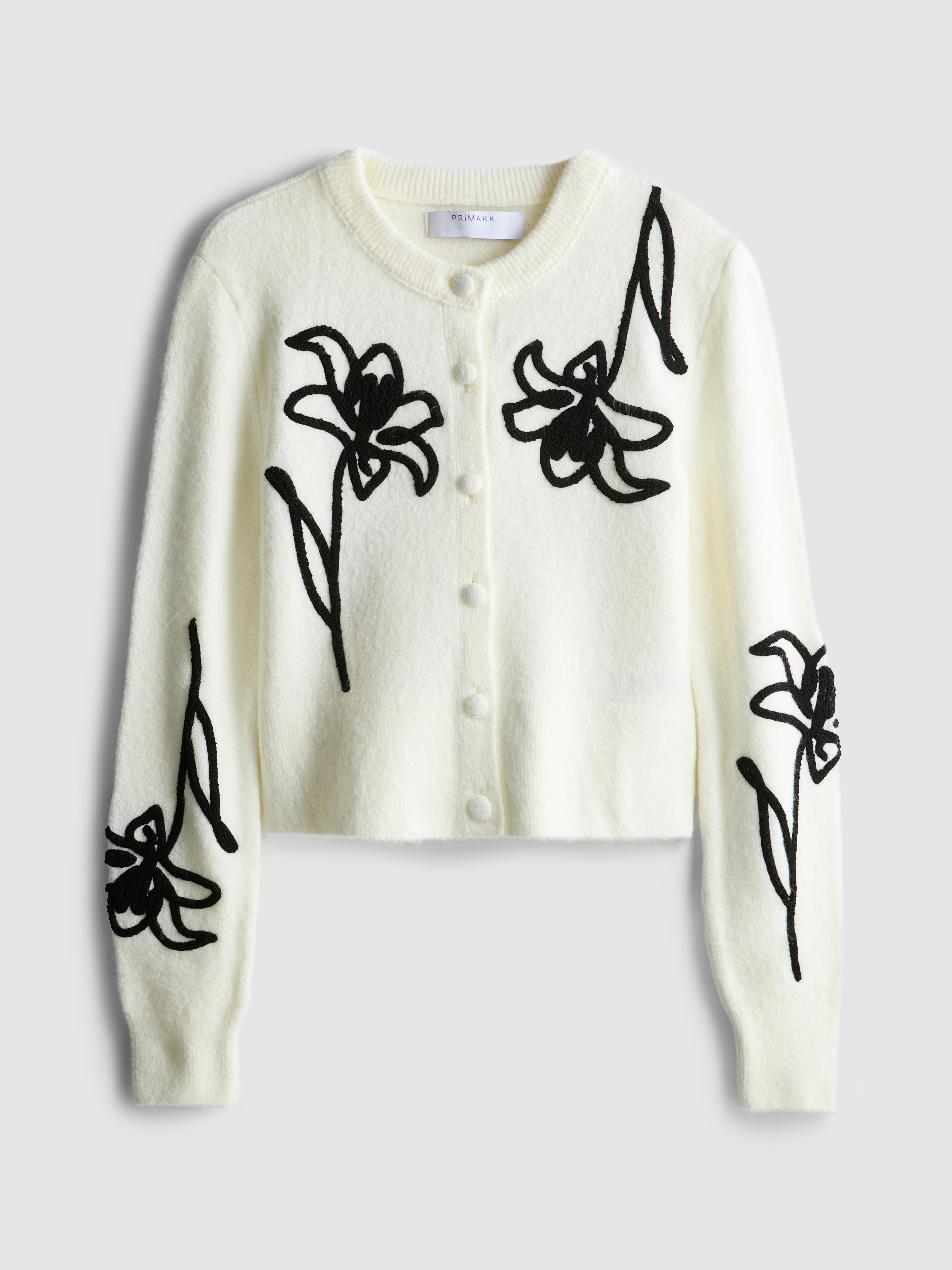 Floral Applique Cardigan