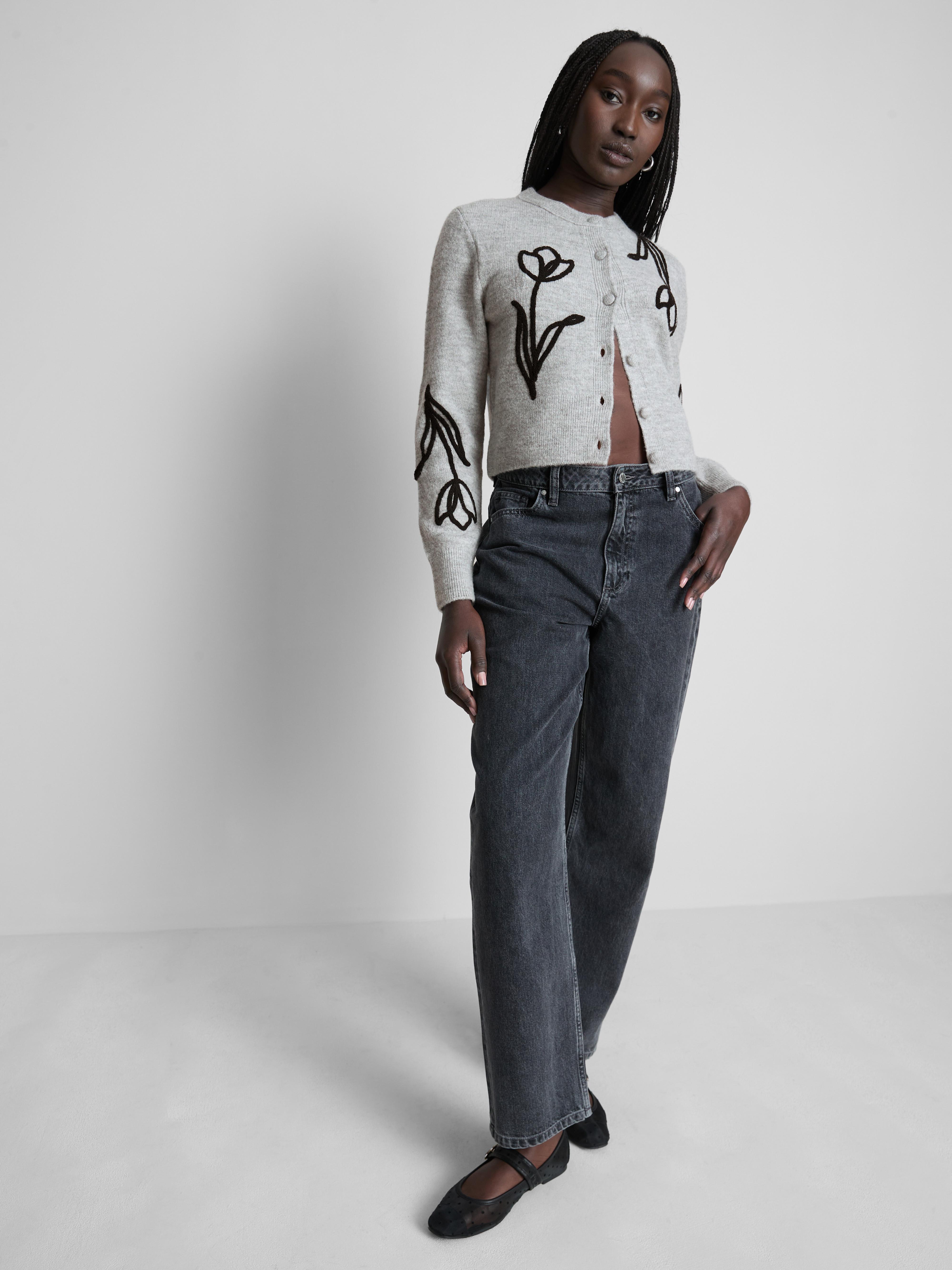 Floral Applique Cardigan