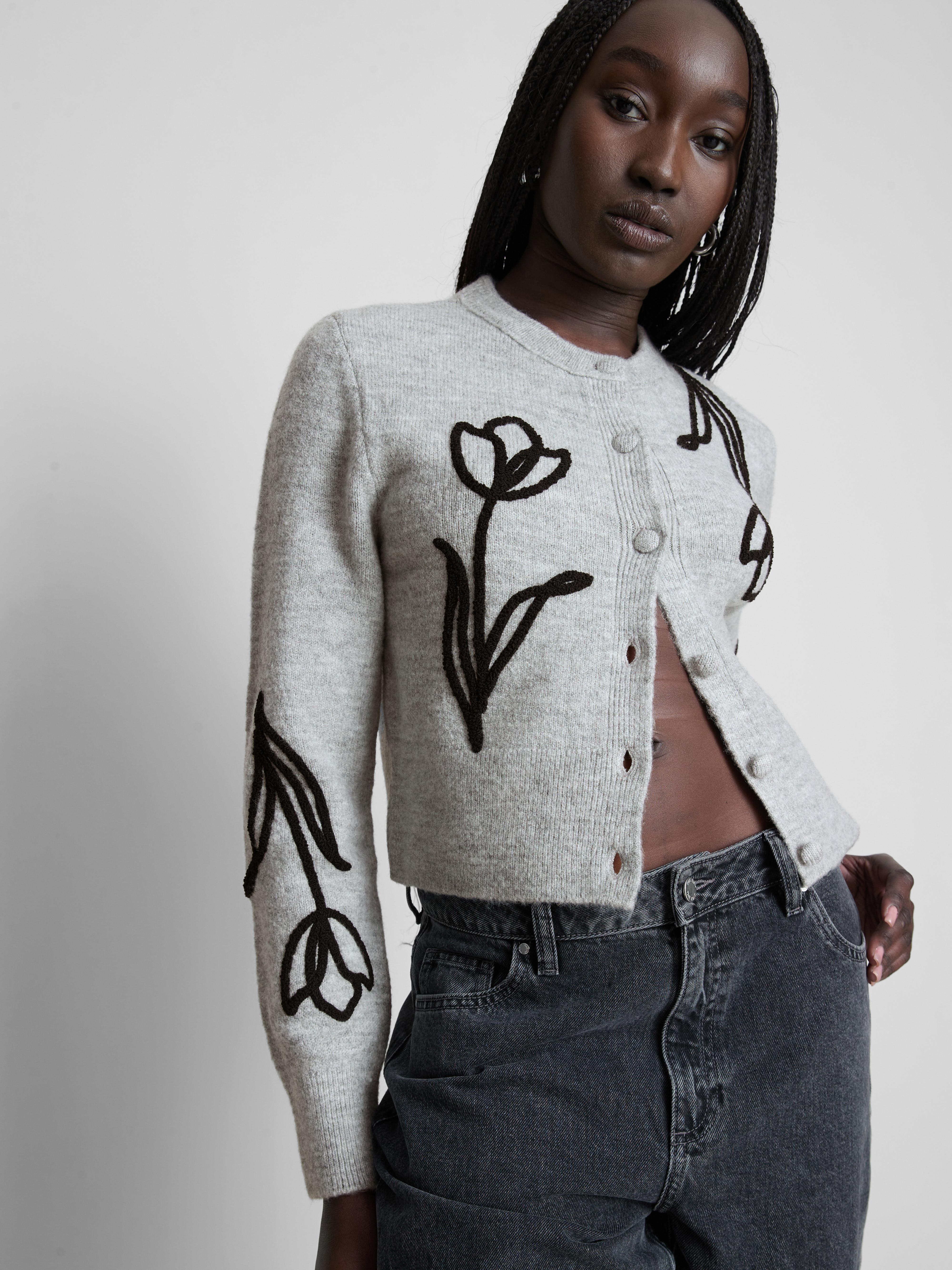 Floral Applique Cardigan