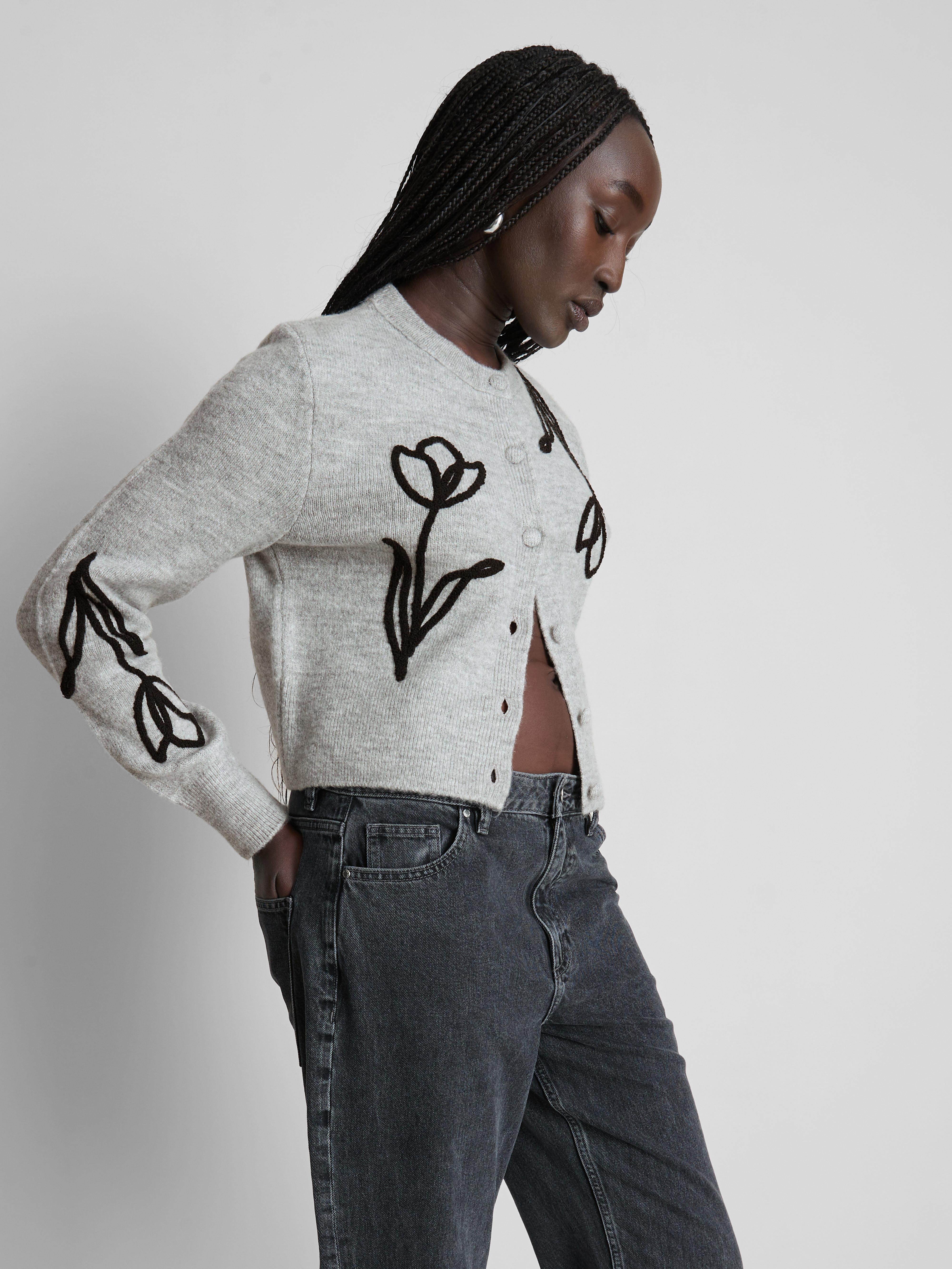 Floral Applique Cardigan