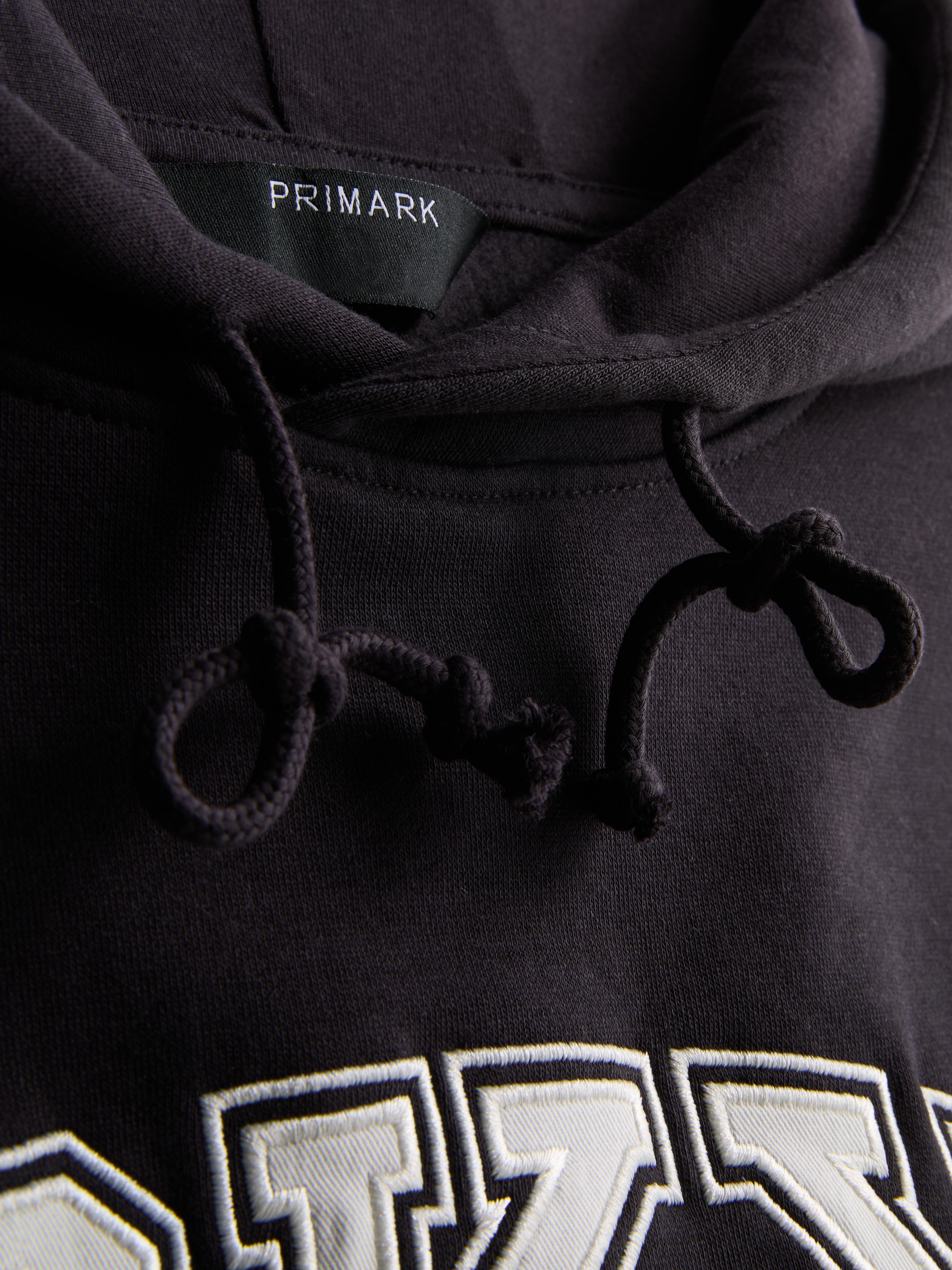 Women's Black Oversized Cotton Rich Tokyo Hoodie