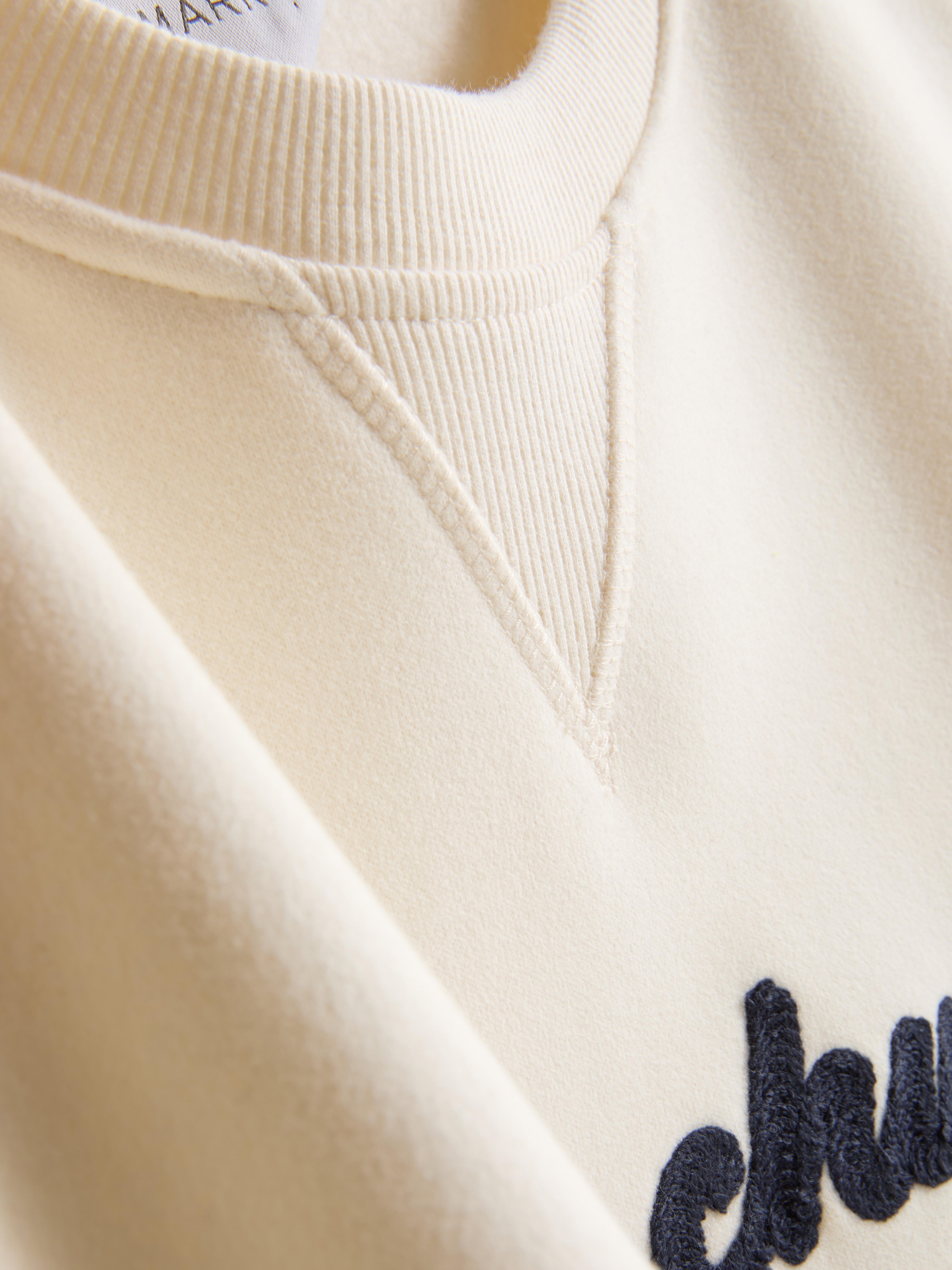 Women's Ivory Oversized Cotton Rich Boston Sweatshirt