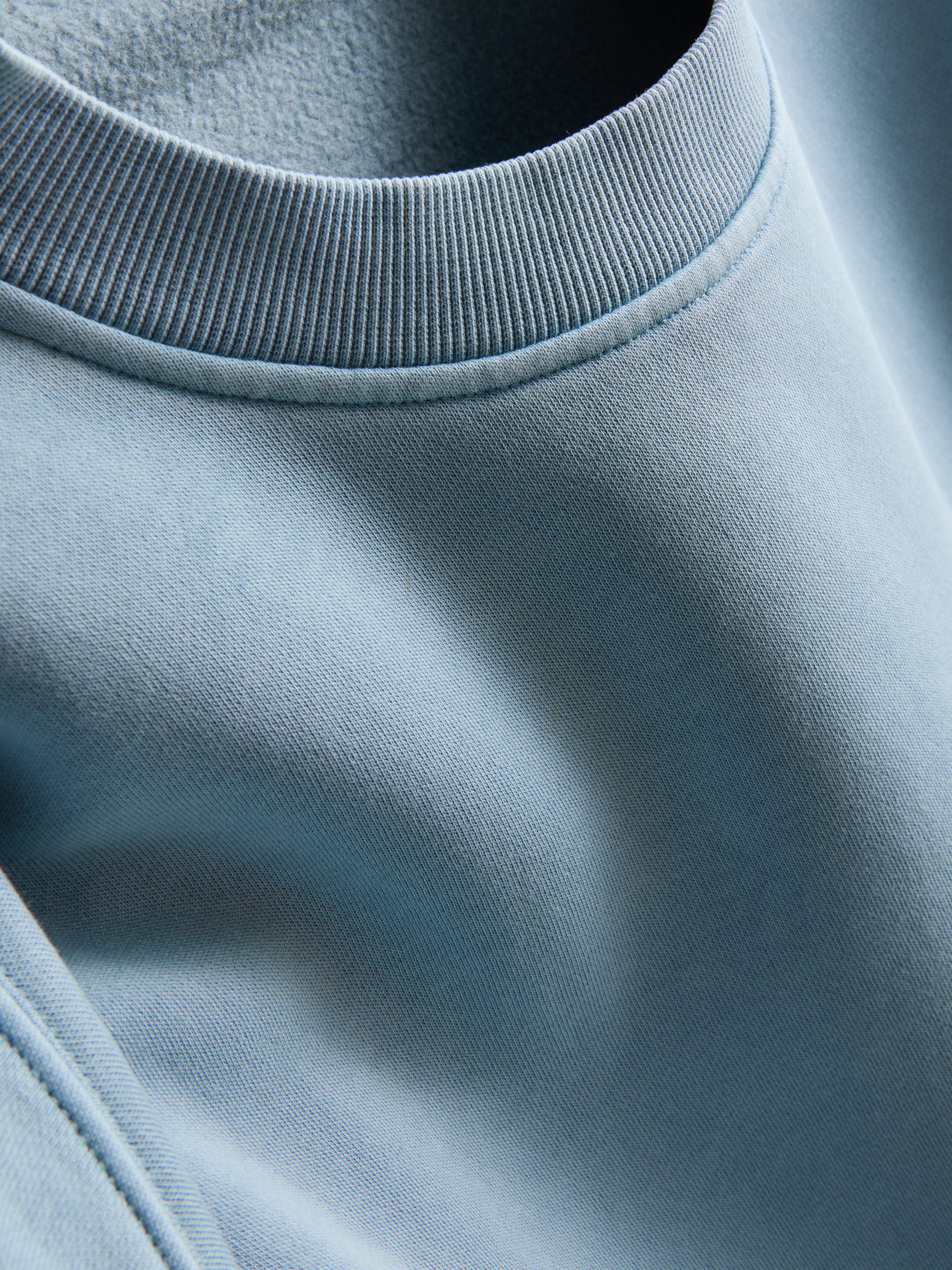 Women's Blue Oversized Drop-Shoulder Sweatshirt