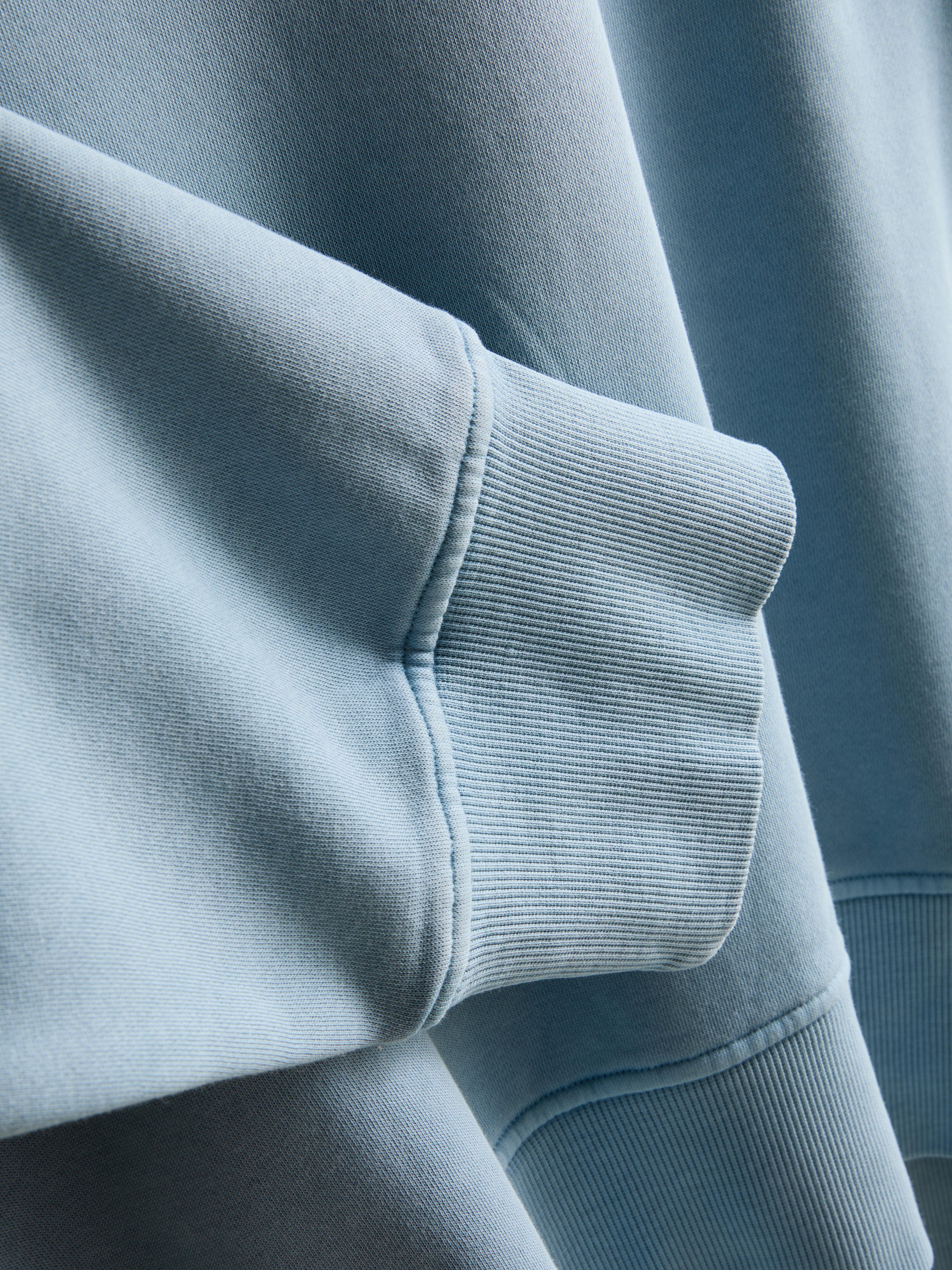 Women's Blue Oversized Drop-Shoulder Sweatshirt