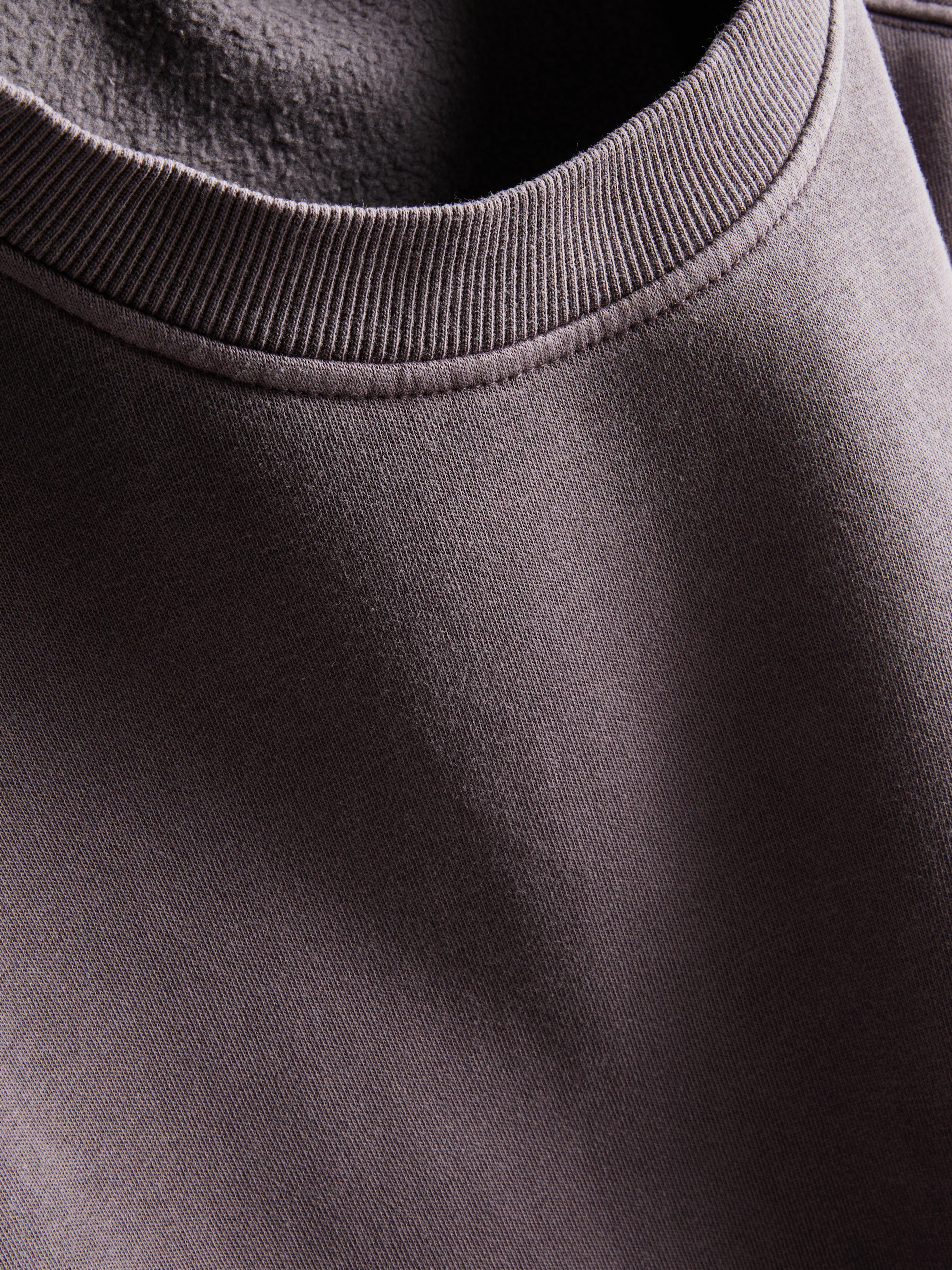 Women's Dark Purple Oversized Drop-Shoulder Sweatshirt