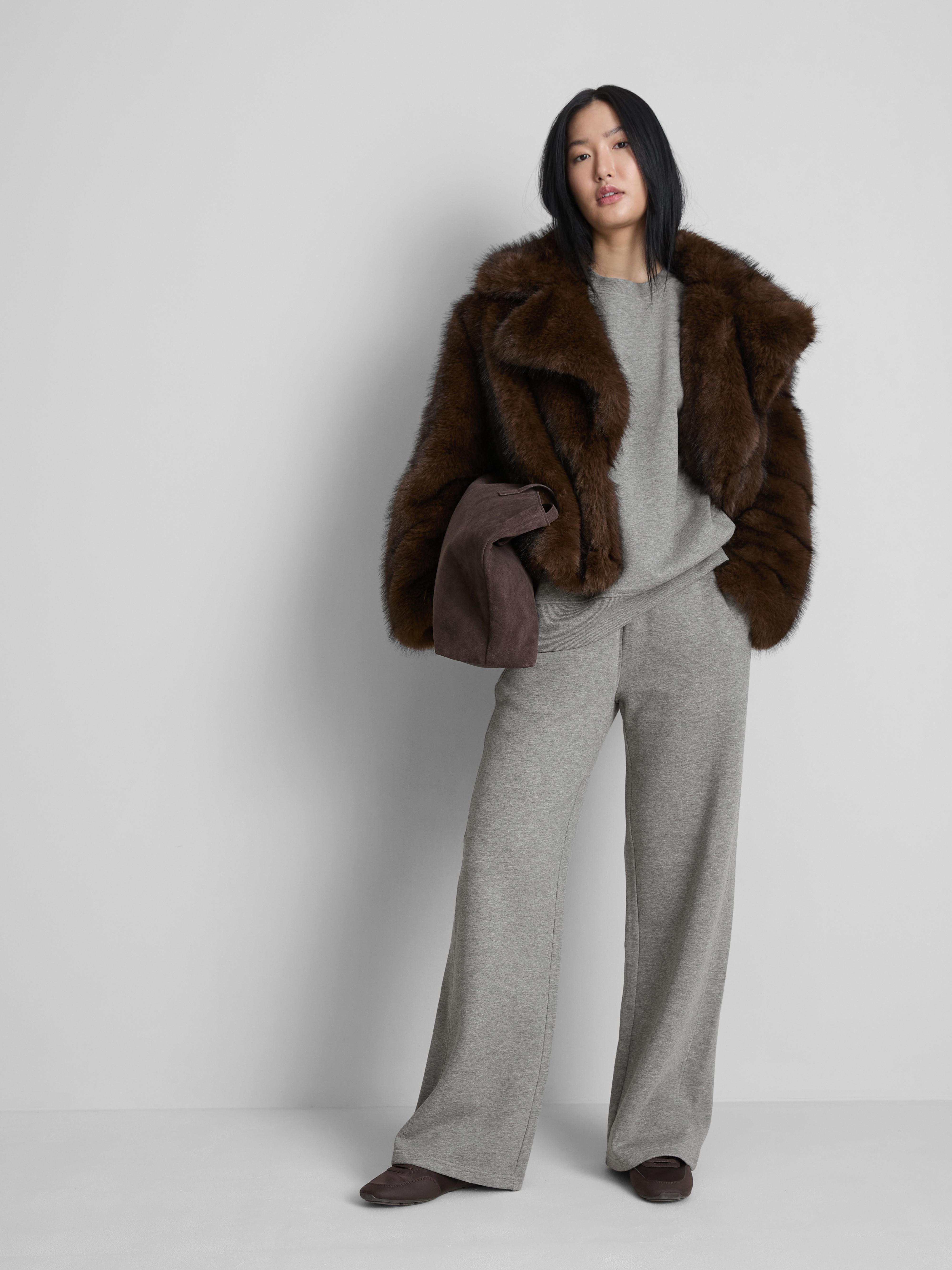 Women's Dark Gray Oversized Drop-Shoulder Sweatshirt