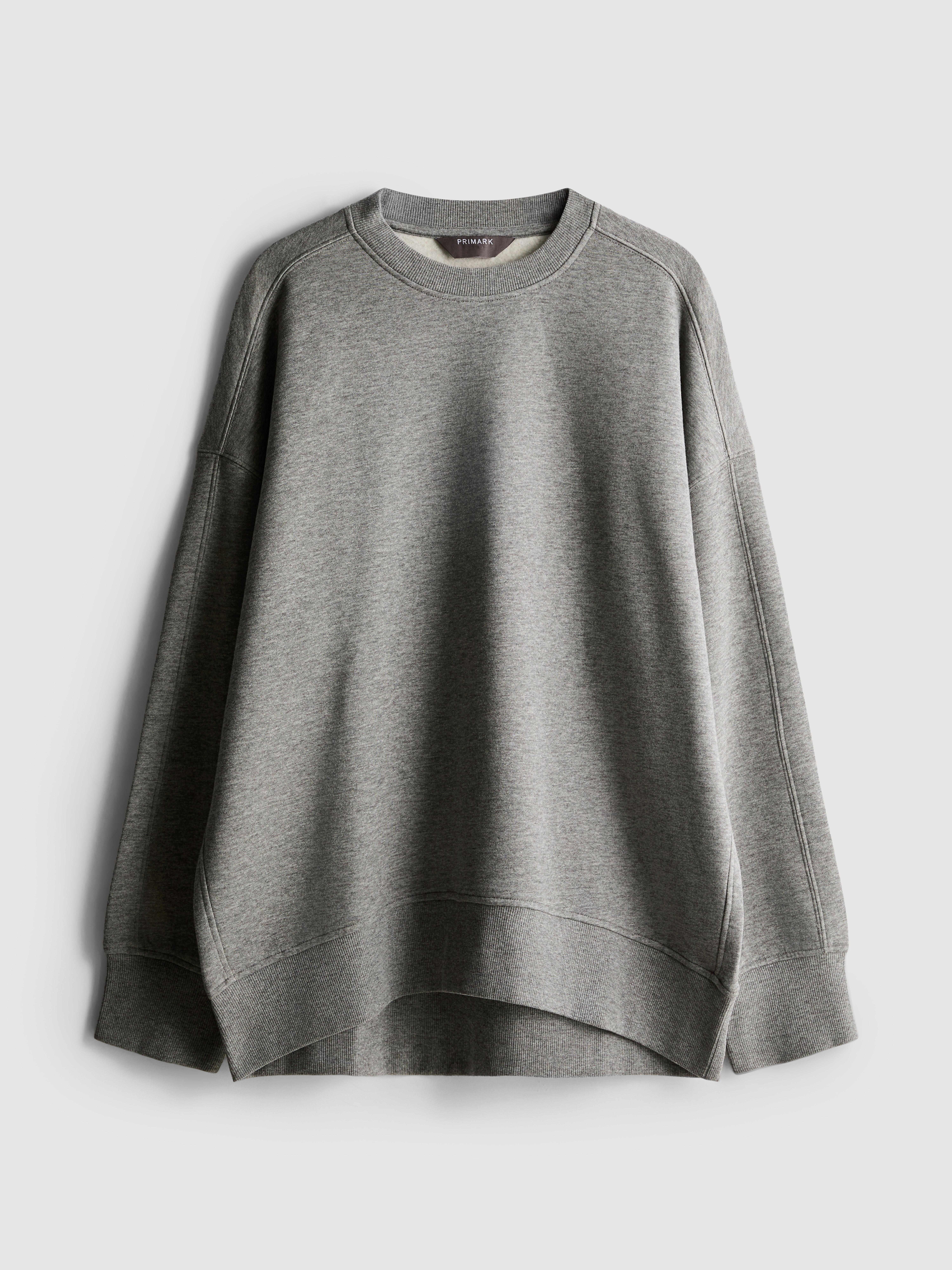 Women's Dark Gray Oversized Drop-Shoulder Sweatshirt