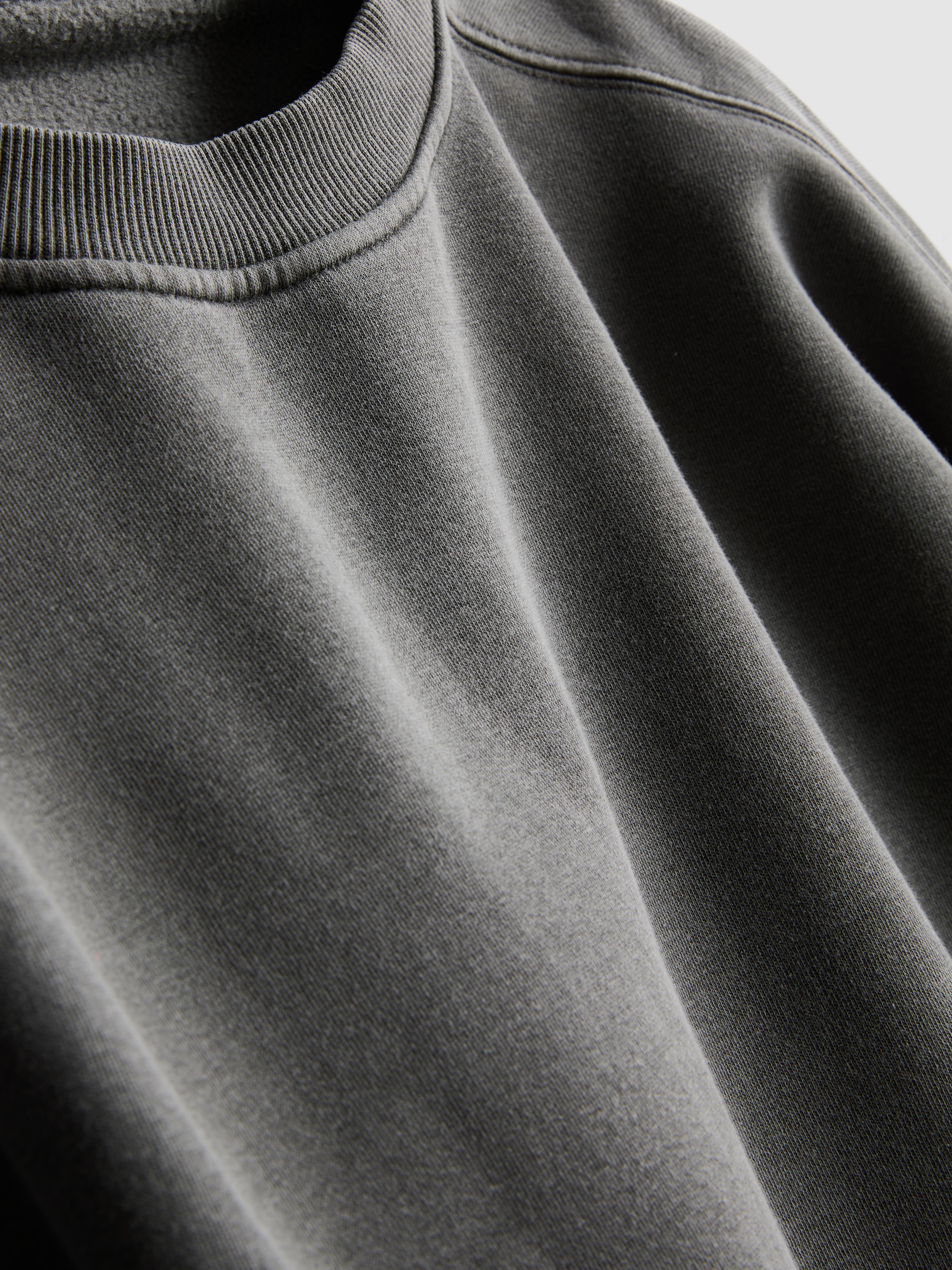 Women's Charcoal Oversized Drop-Shoulder Sweatshirt