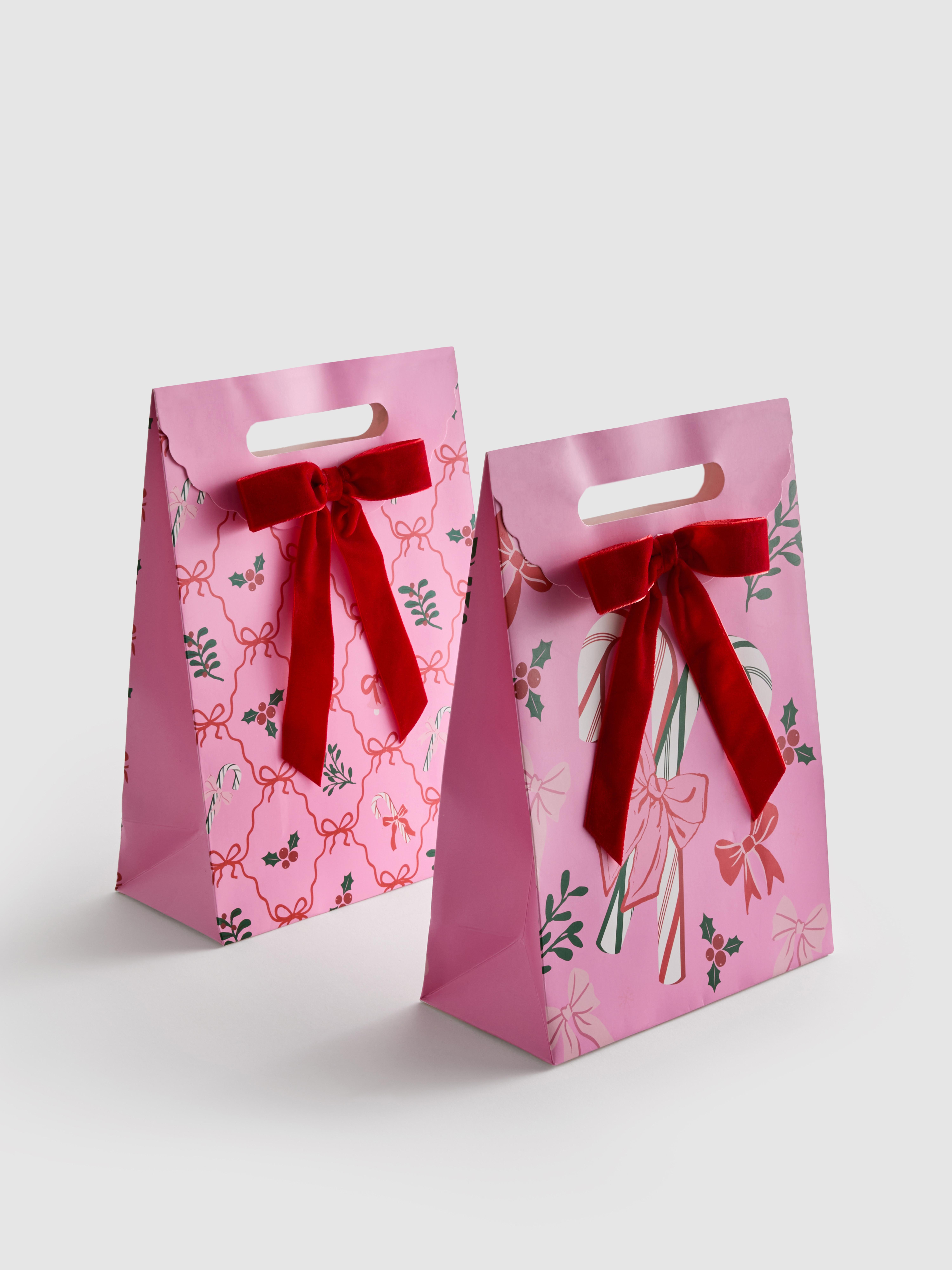 2pk Bow Gift Bags