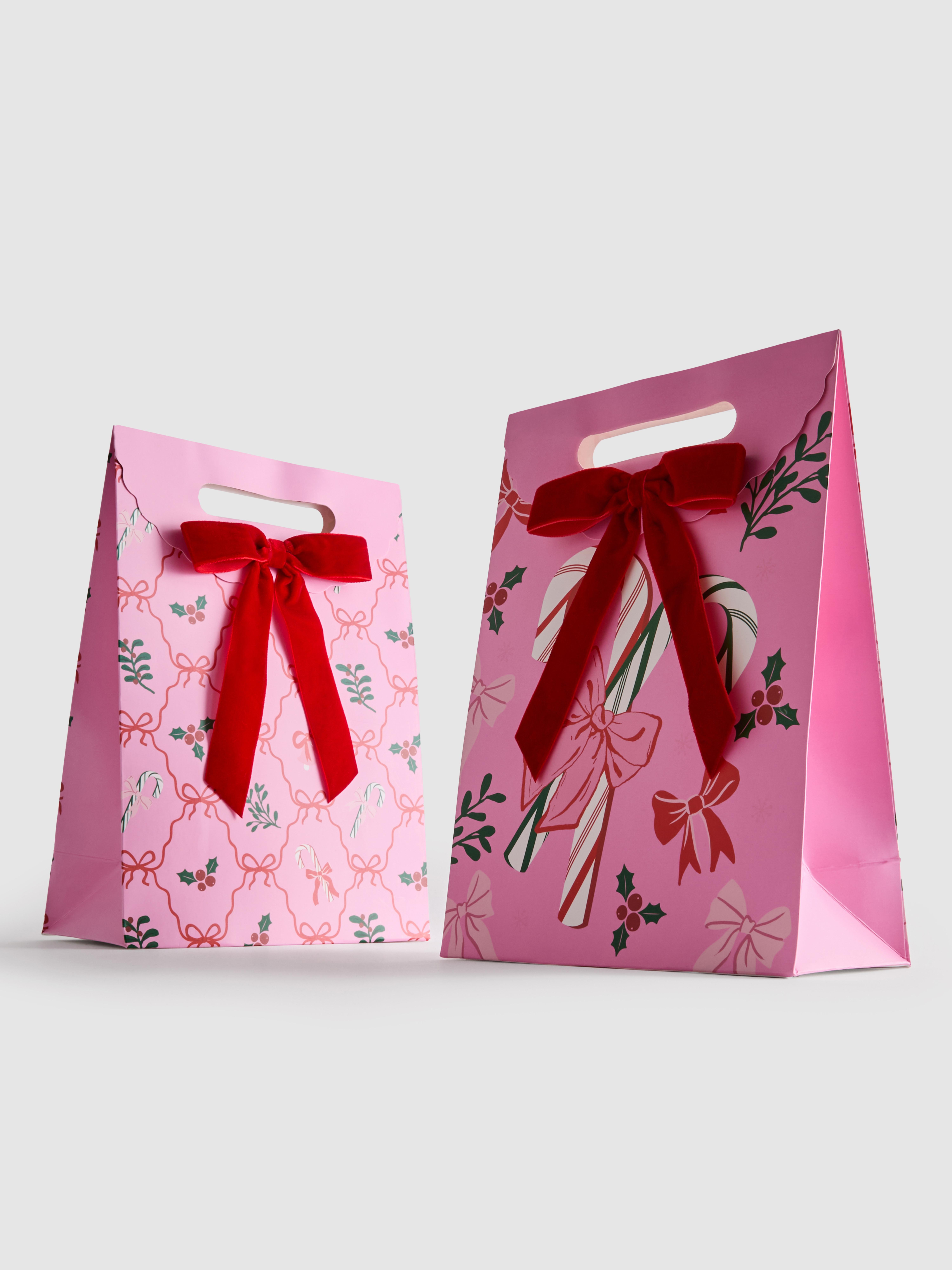 2pk Bow Gift Bags