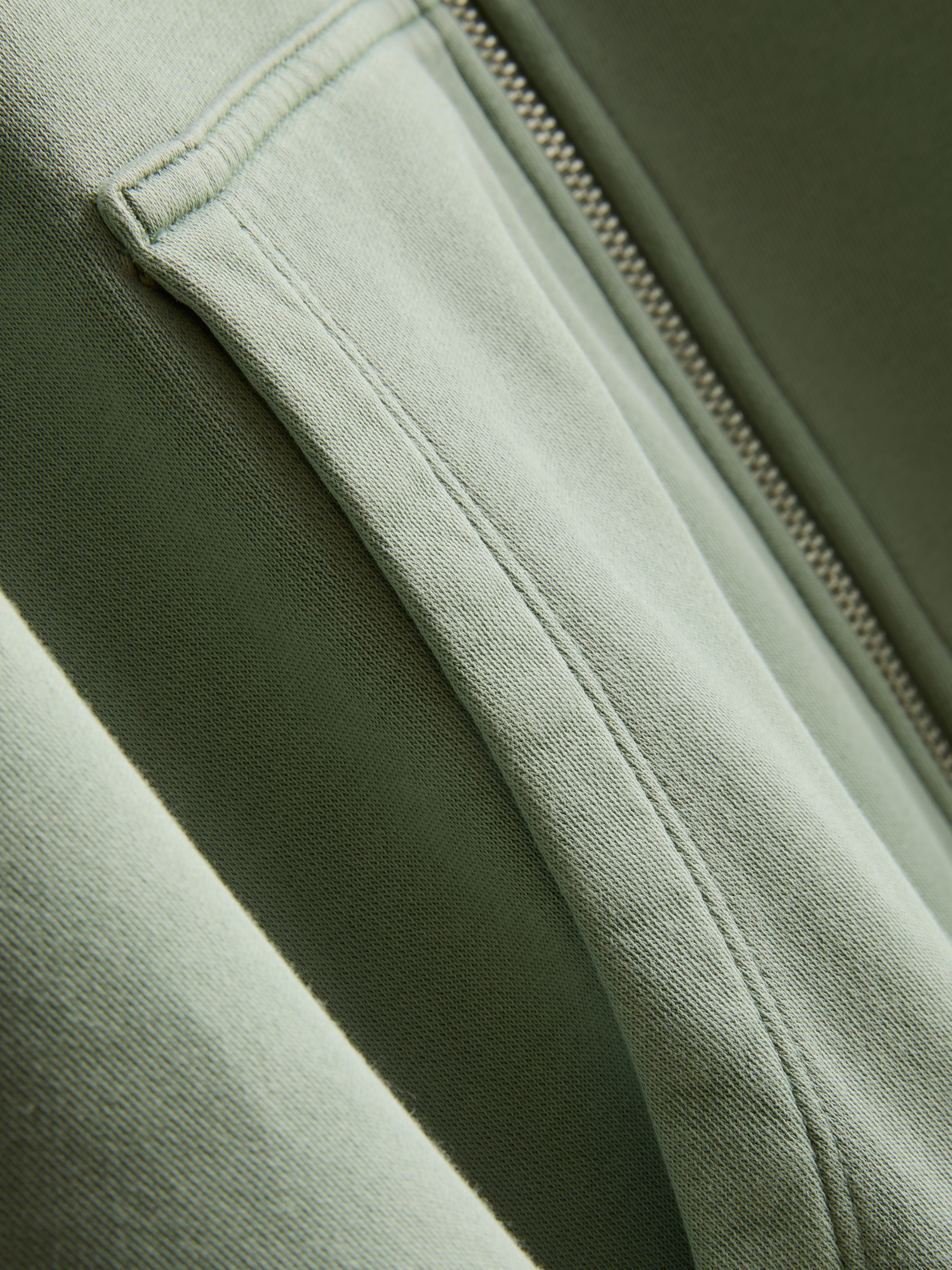 Women's Green Cotton Rich Zip Through Hoodie