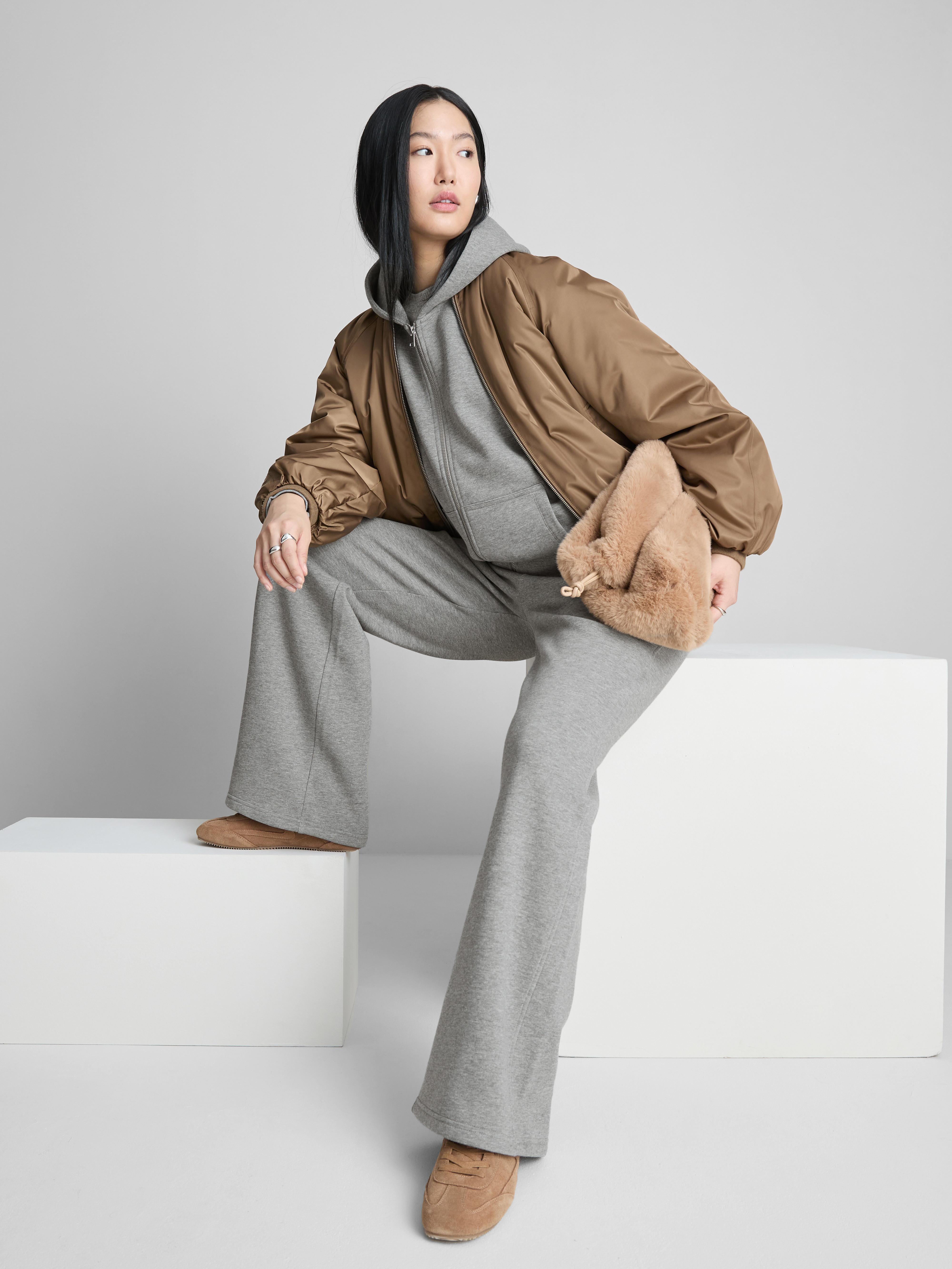 Women's Dark Gray Cotton Rich Zip Through Hoodie