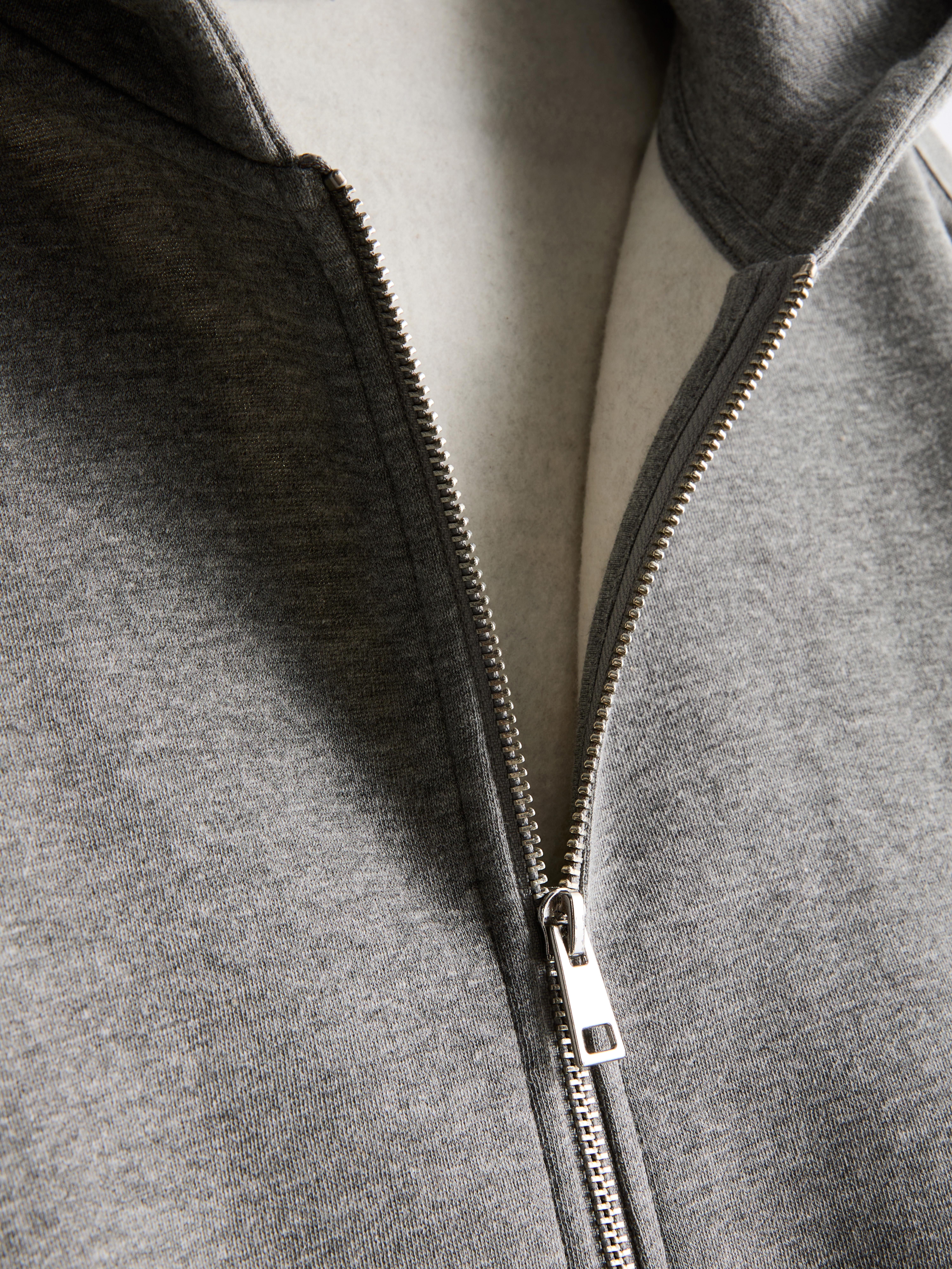 Women's Dark Gray Cotton Rich Zip Through Hoodie