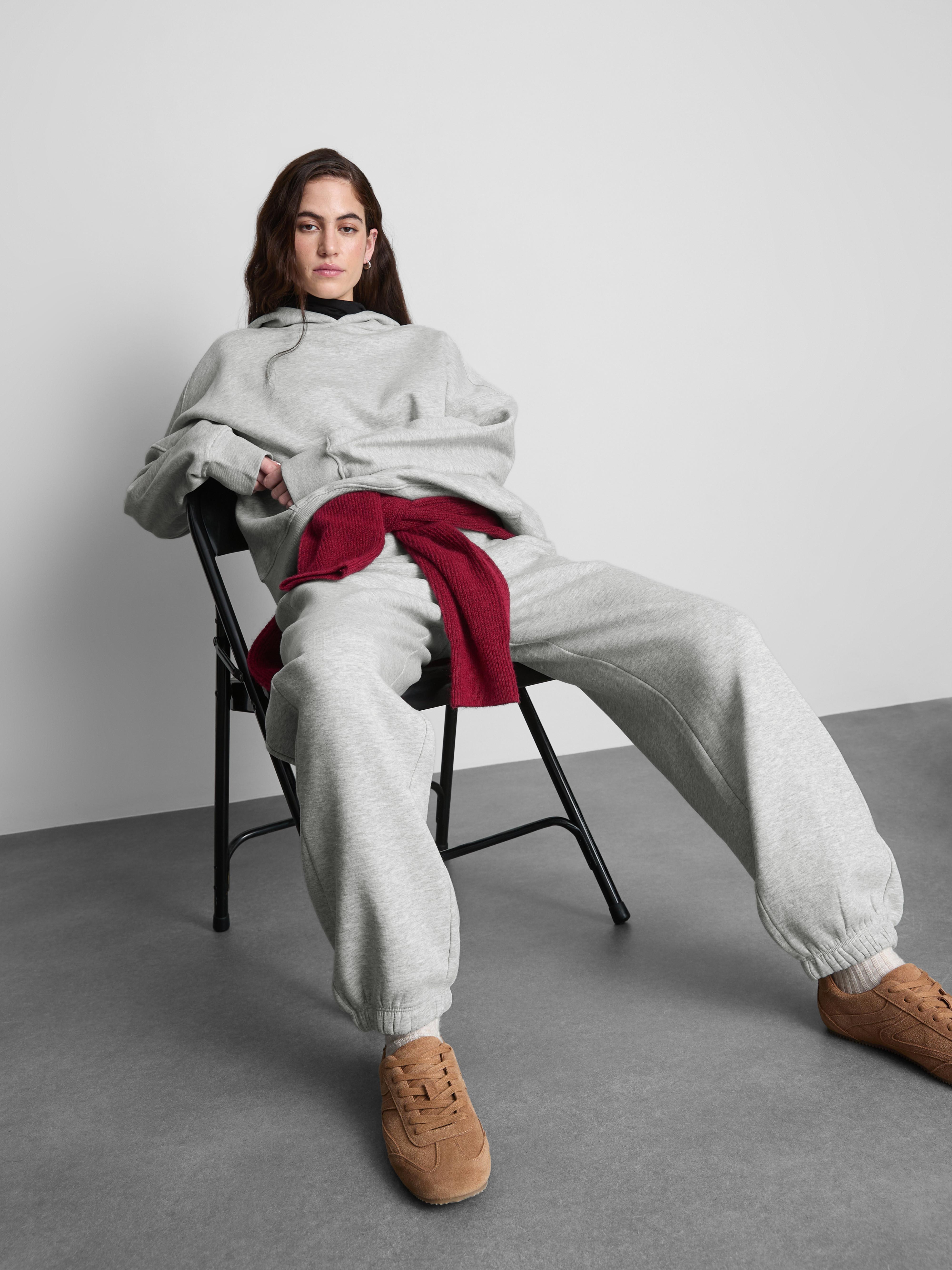 Cotton Blend Oversized Hoodie