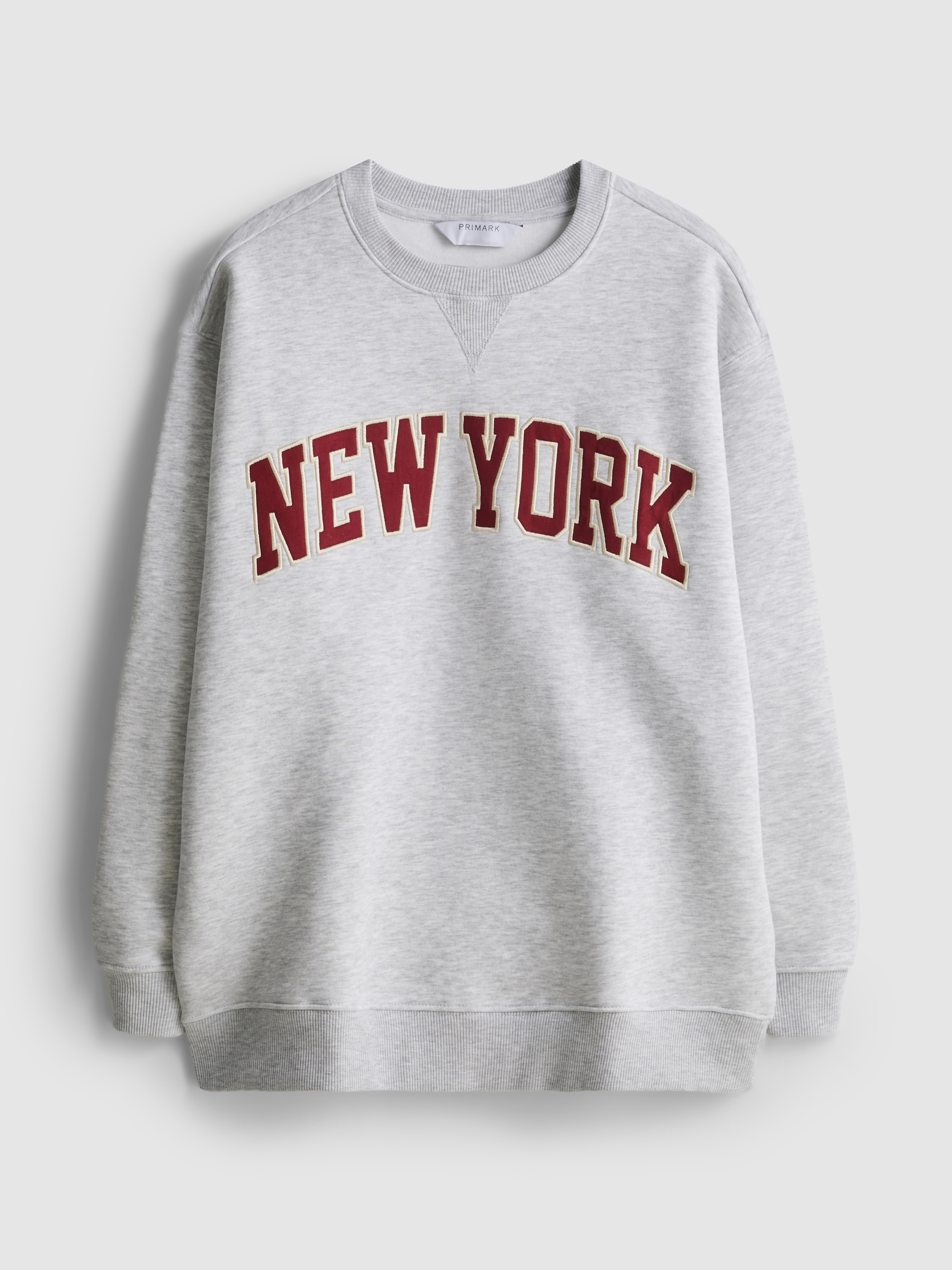 Women's Gray Heather Cotton Blend Colleigiate Sweatshirt